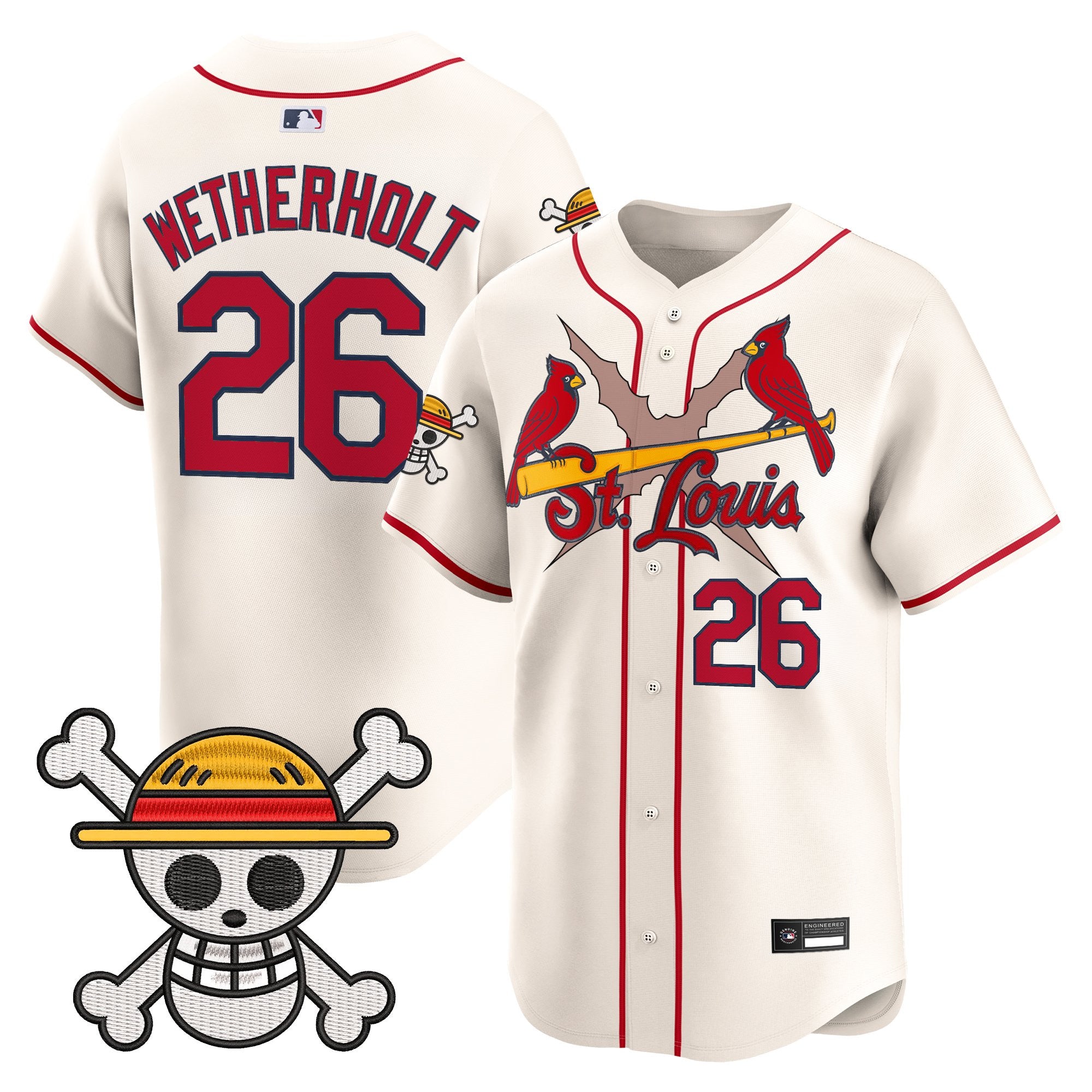 Men's St. Louis Cardinals x One Piece Vapor Premier Limited Jersey - Stitched