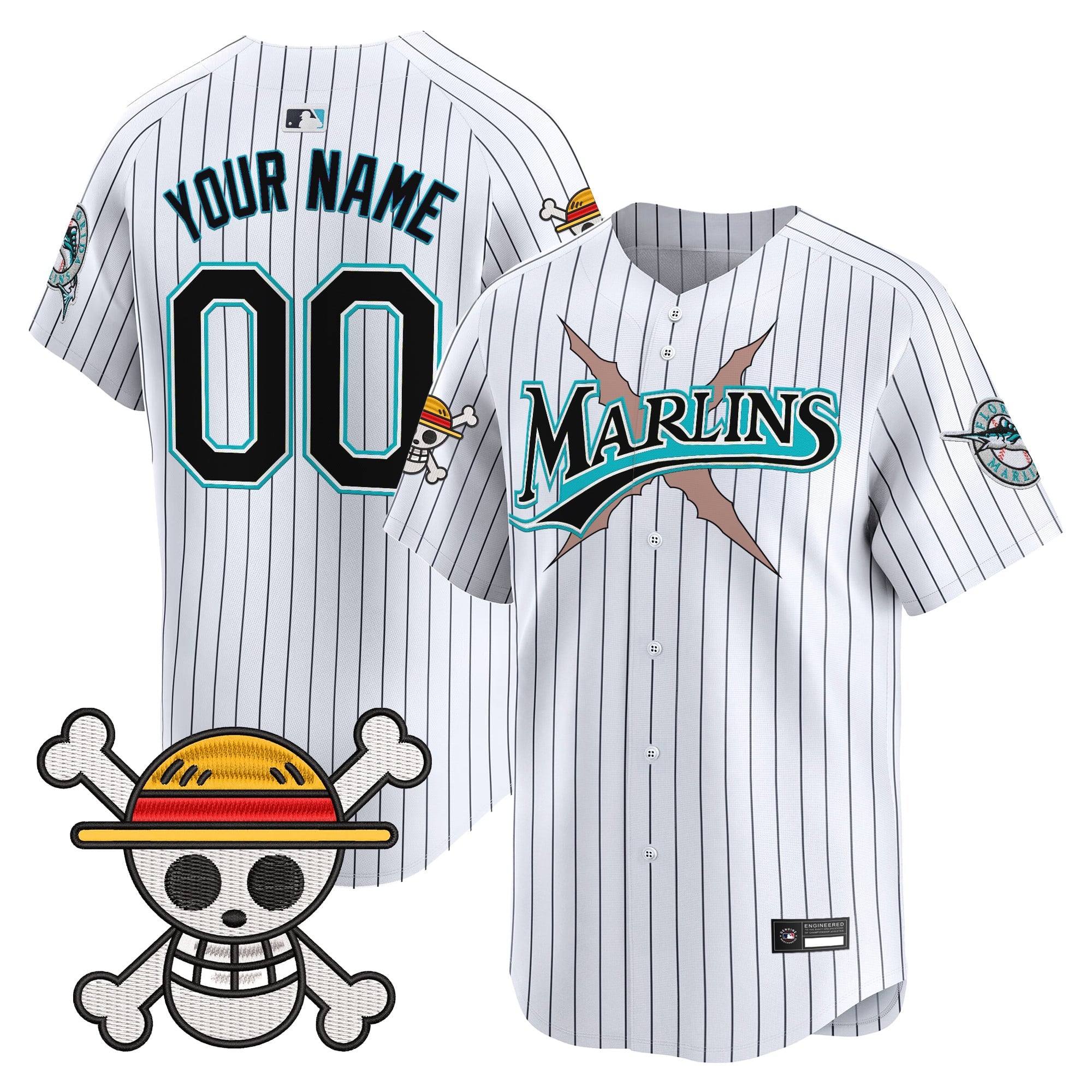 Miami Marlins x One Piece Vapor Premier Limited Custom Jersey - Stitched