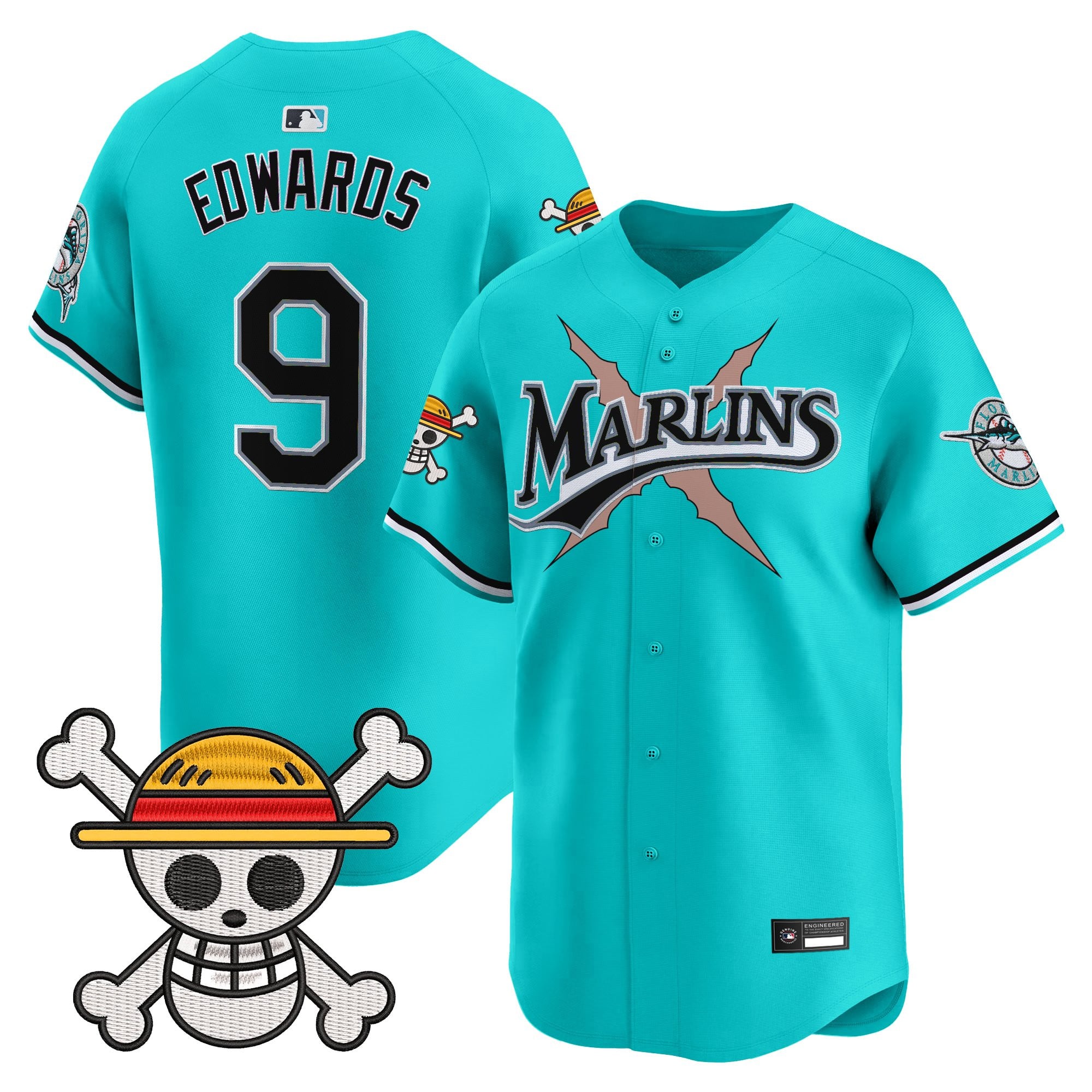 Men's Miami Marlins x One Piece Vapor Premier Limited Jersey - Stitched