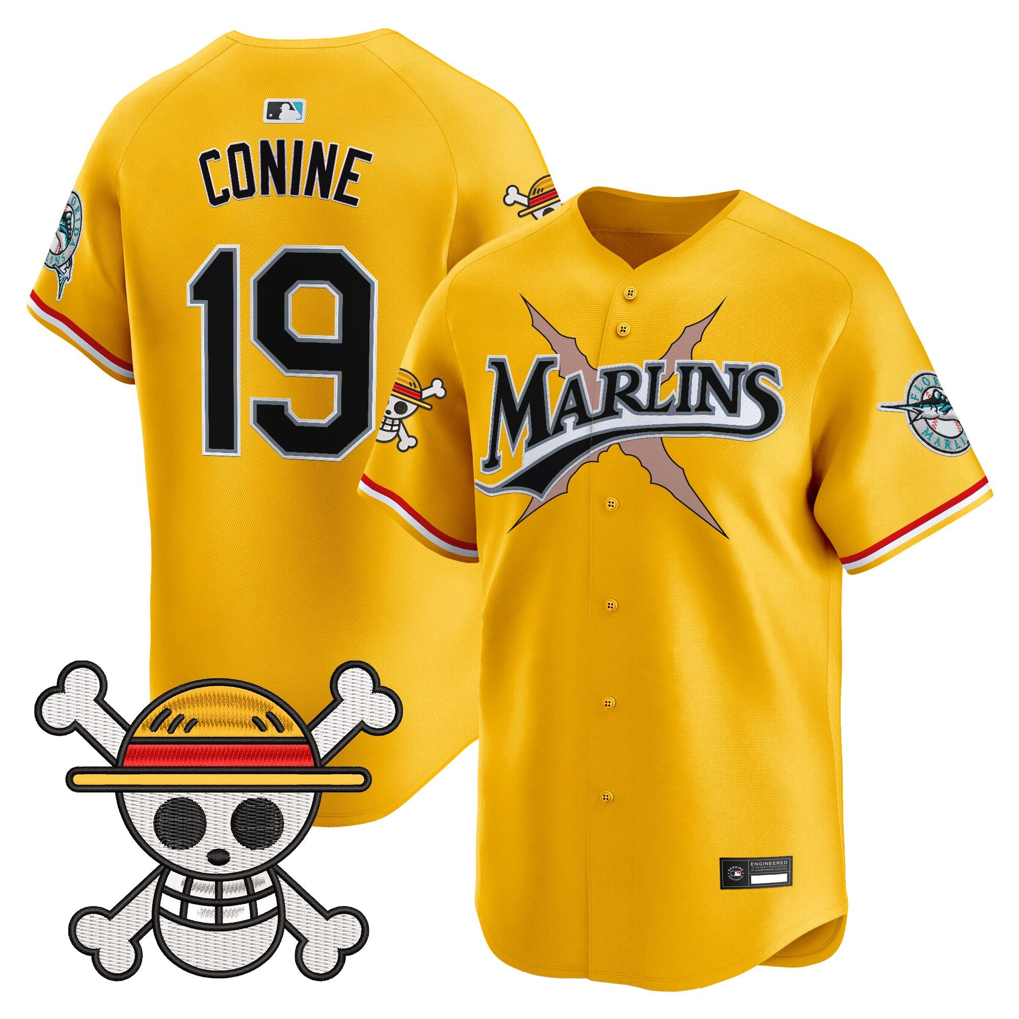 Men's Miami Marlins x One Piece Vapor Premier Limited Jersey - Stitched