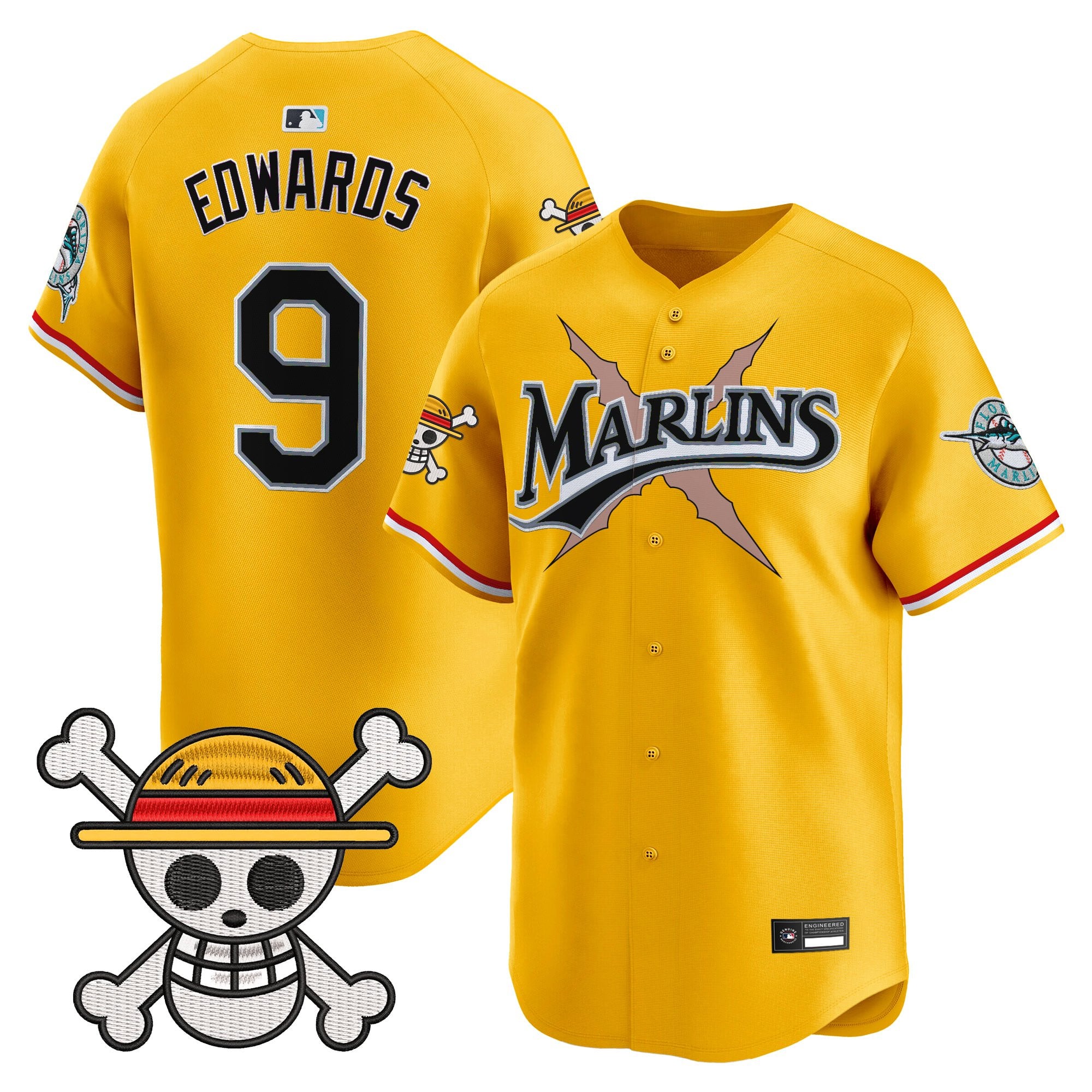 Men's Miami Marlins x One Piece Vapor Premier Limited Jersey - Stitched