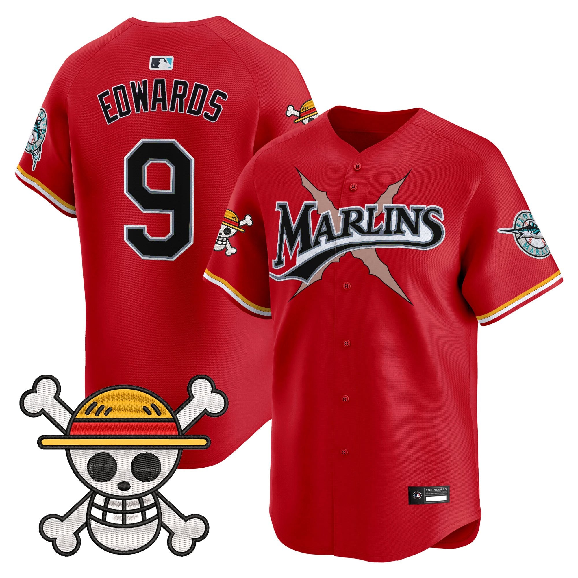 Men's Miami Marlins x One Piece Vapor Premier Limited Jersey - Stitched