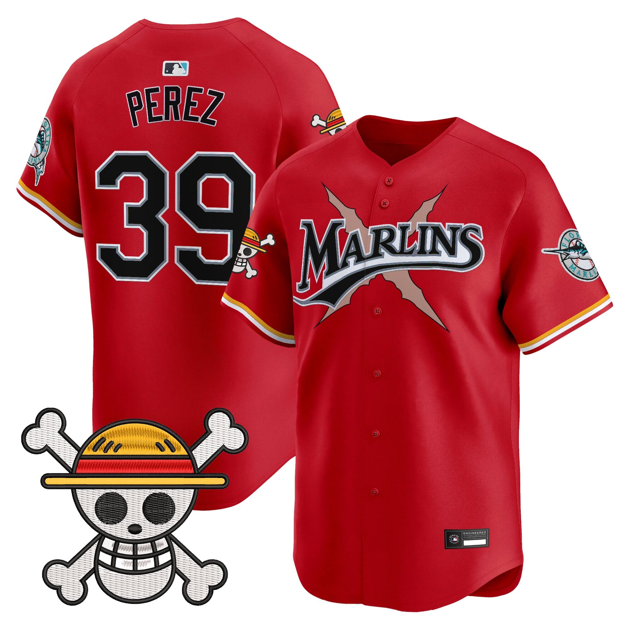 Men's Miami Marlins x One Piece Vapor Premier Limited Jersey - Stitched