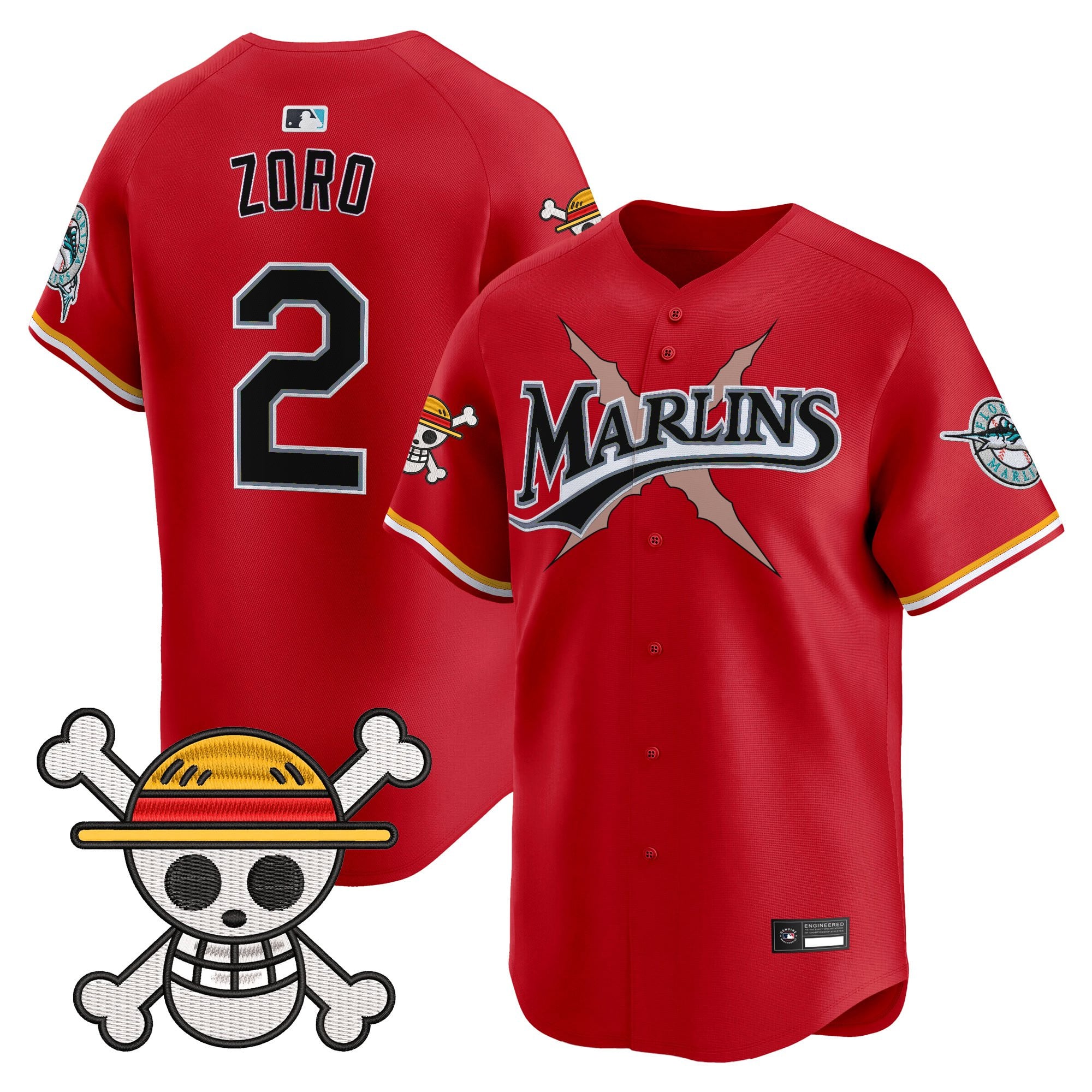 Men's Miami Marlins x One Piece Vapor Premier Limited Jersey - Stitched