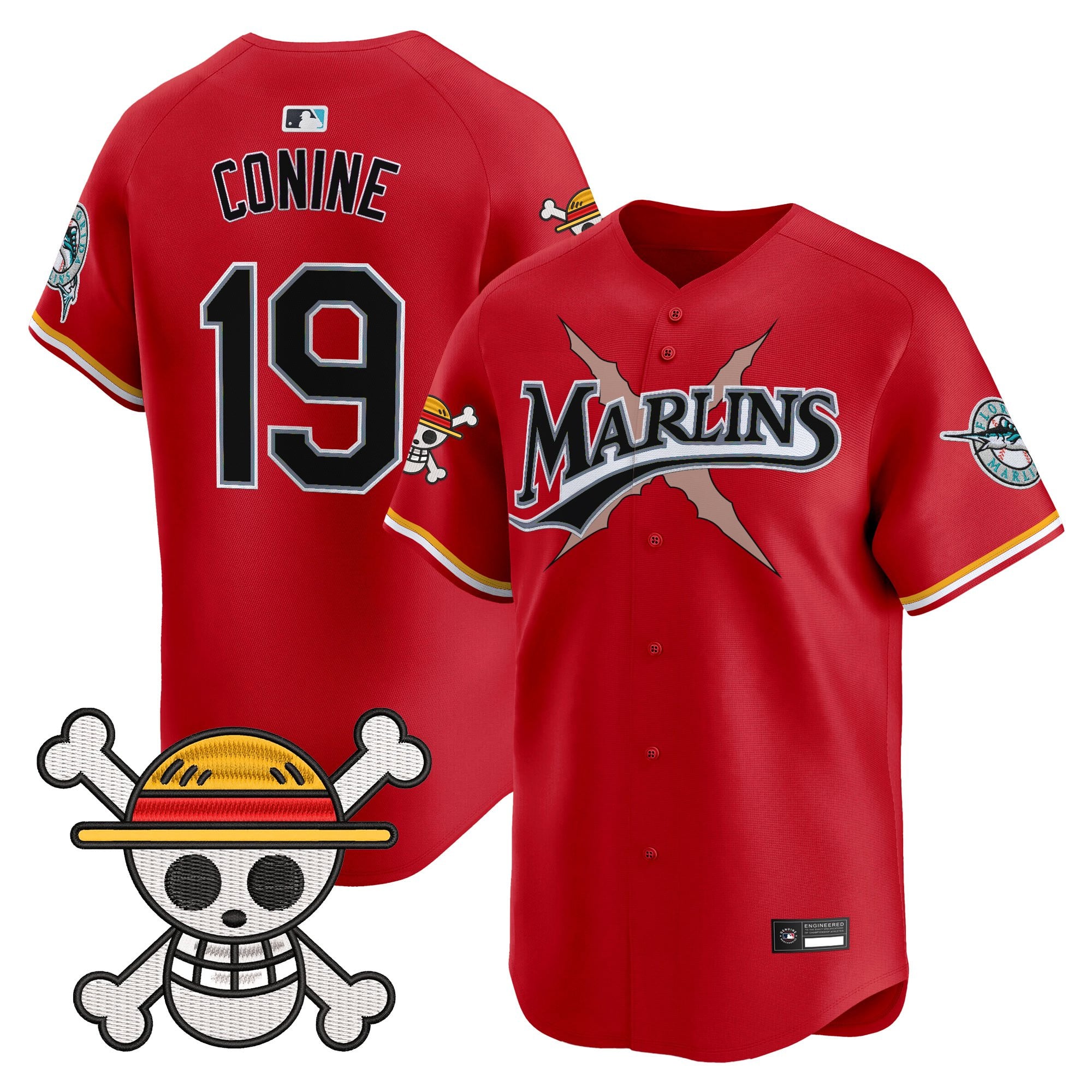 Men's Miami Marlins x One Piece Vapor Premier Limited Jersey - Stitched