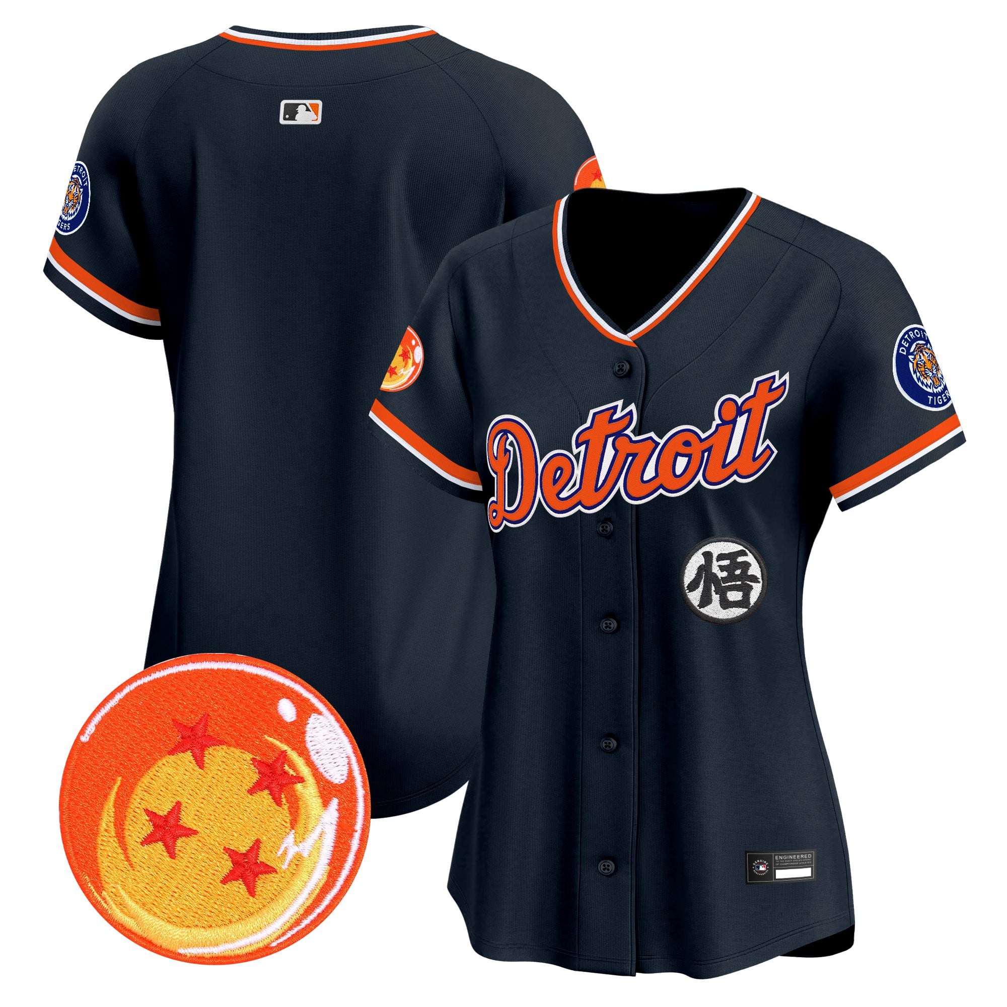 Women's Detroit Tigers x Dragon Ball Vapor Premier Limited Jersey - All Stitched