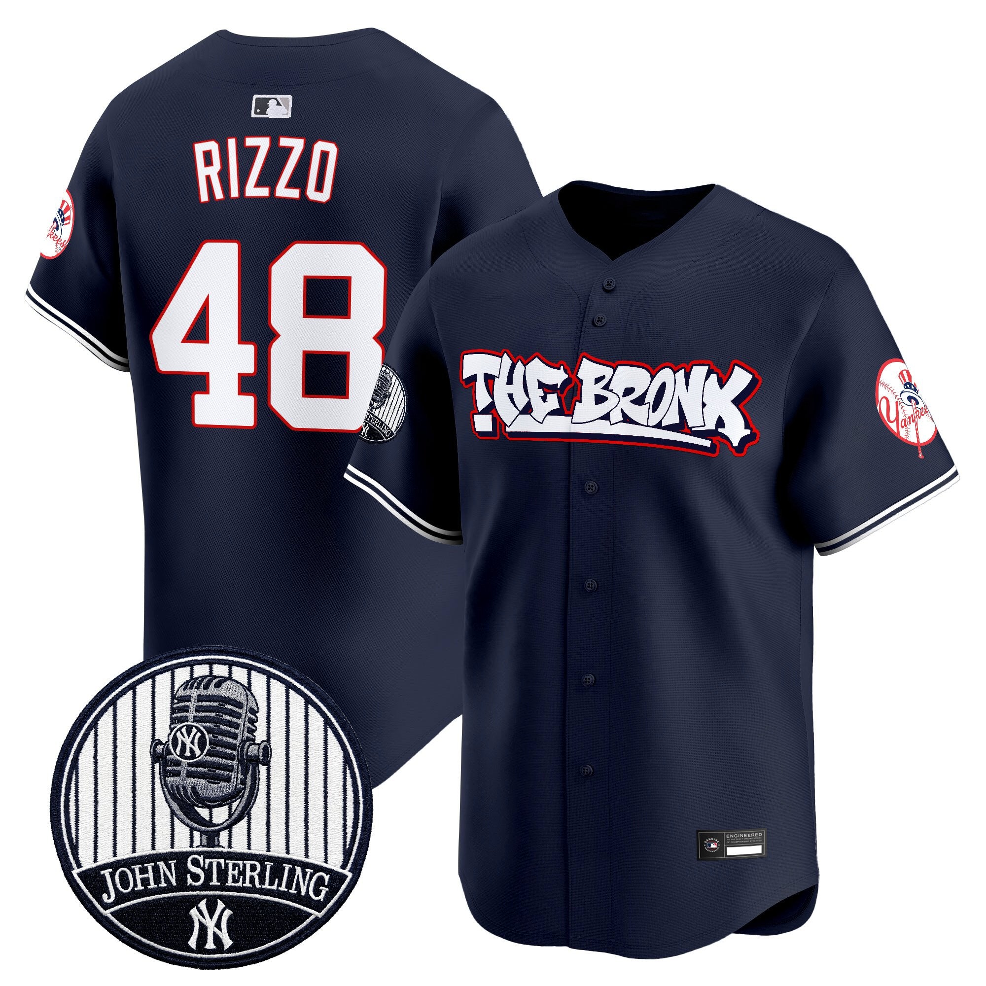 Men's New York Yankees "The Bronx Graffiti" Vapor Premier Limited Jersey - John Sterling Patch - All Stitched