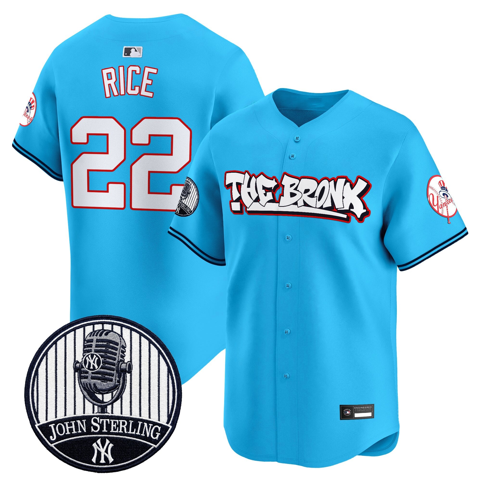 Men's New York Yankees "The Bronx Graffiti" Vapor Premier Limited Jersey - John Sterling Patch - All Stitched