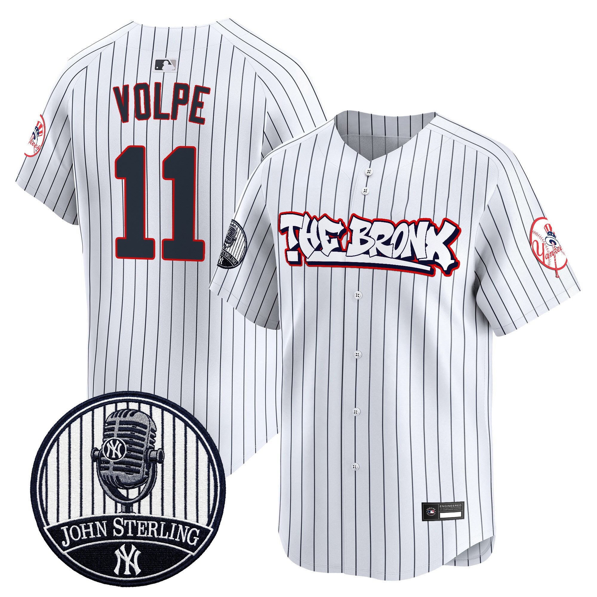 Men's New York Yankees "The Bronx Graffiti" Vapor Premier Limited Jersey - John Sterling Patch - All Stitched