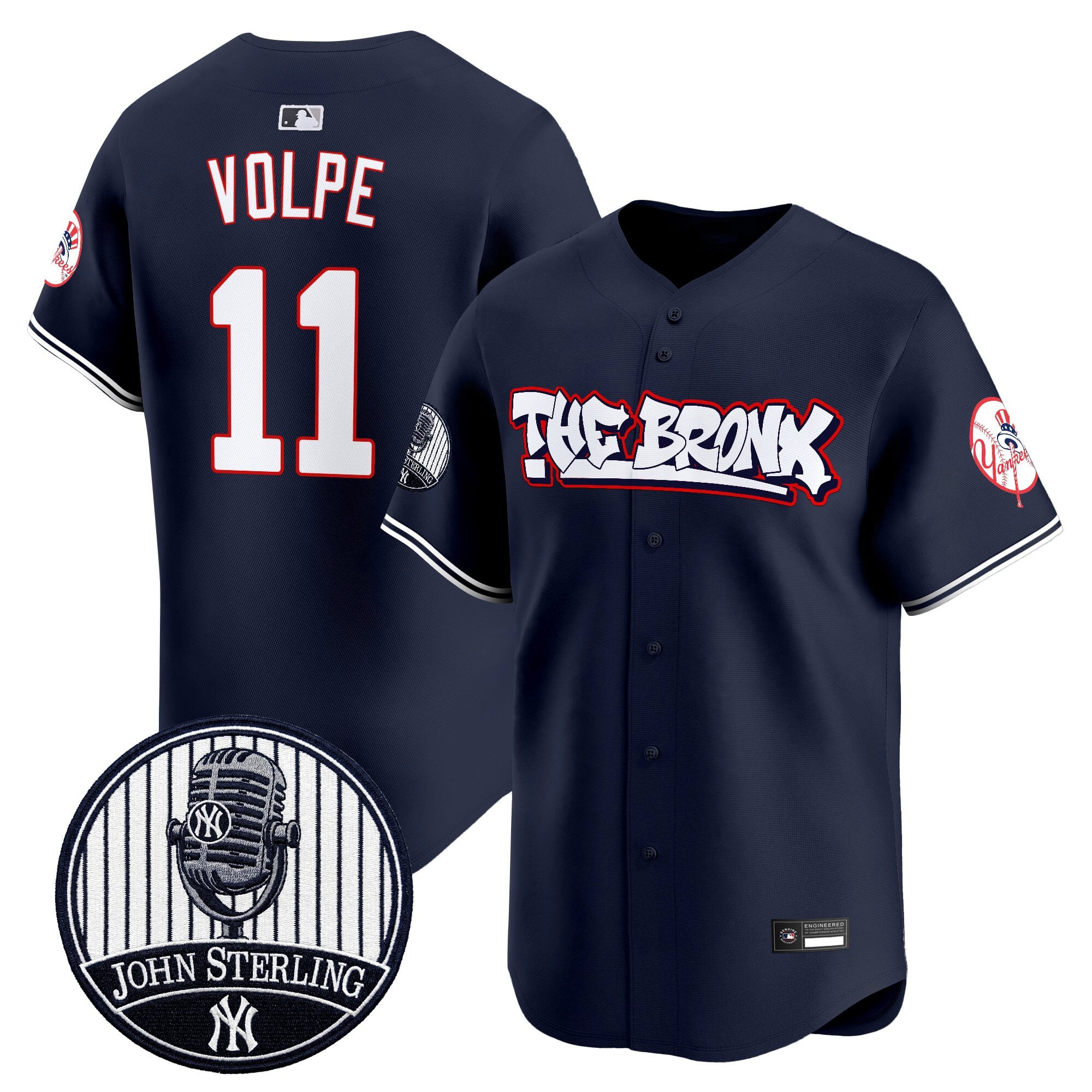 Men's New York Yankees "The Bronx Graffiti" Vapor Premier Limited Jersey - John Sterling Patch - All Stitched