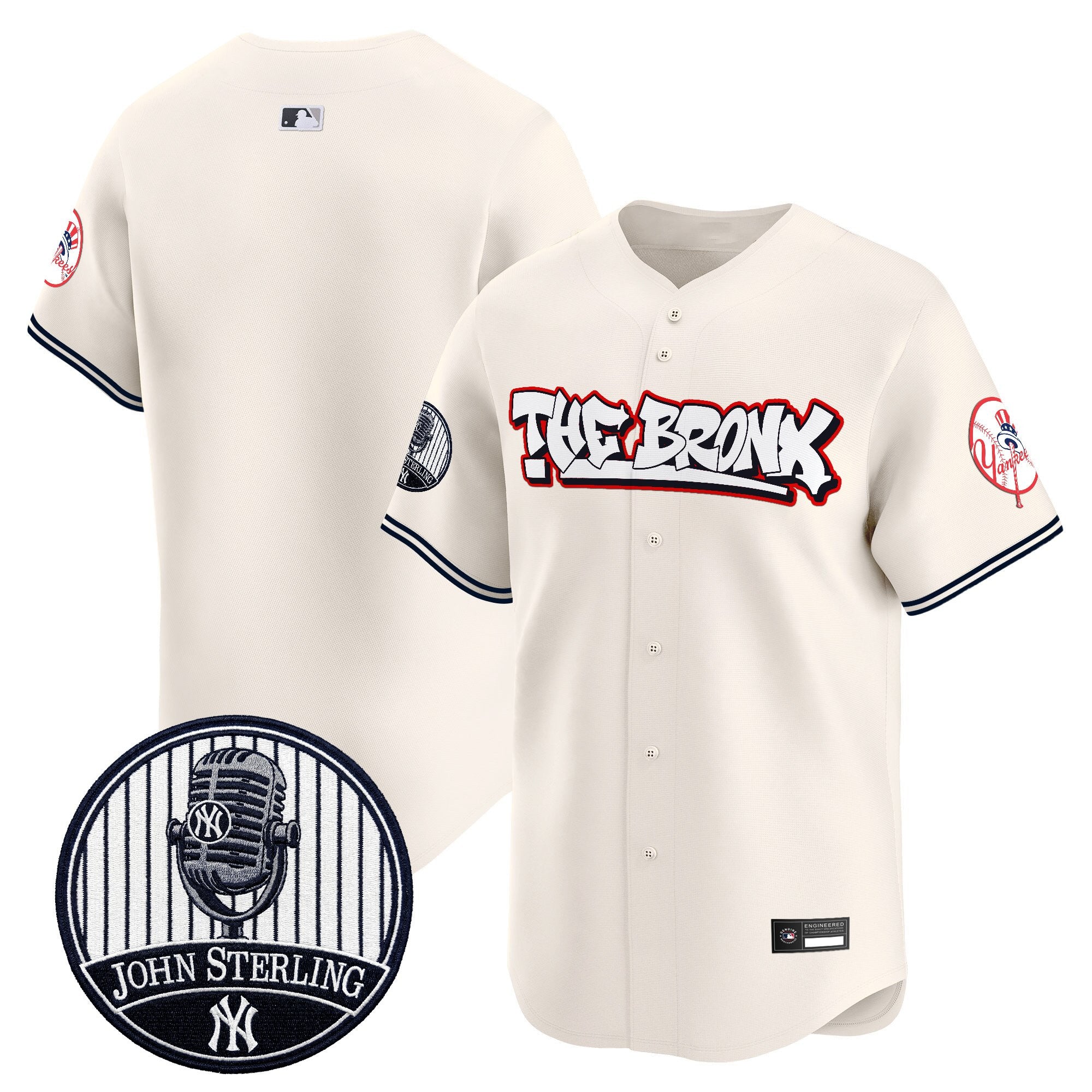 Men's New York Yankees "The Bronx Graffiti" Vapor Premier Limited Jersey - John Sterling Patch - All Stitched