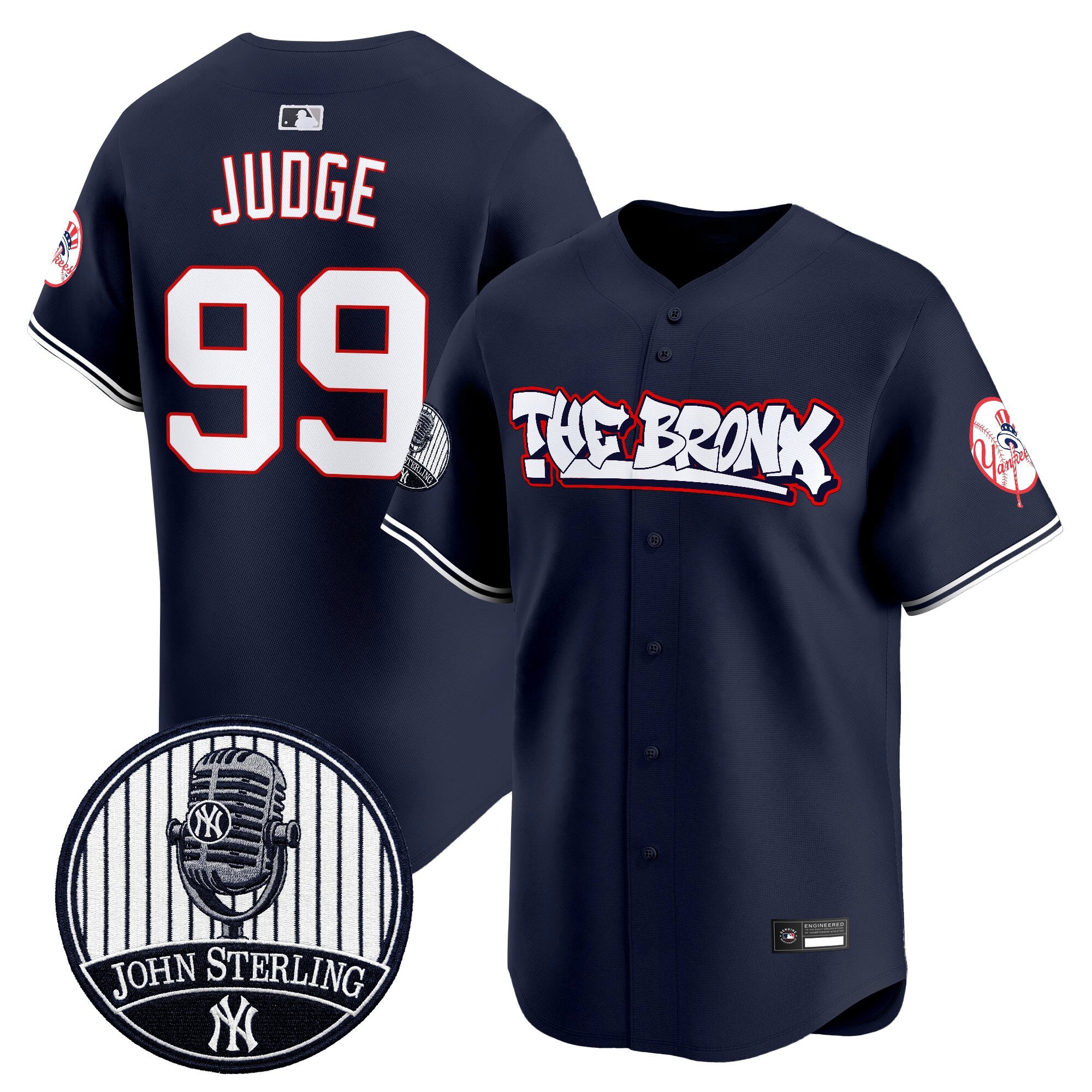 Men's New York Yankees "The Bronx Graffiti" Vapor Premier Limited Jersey - John Sterling Patch - All Stitched