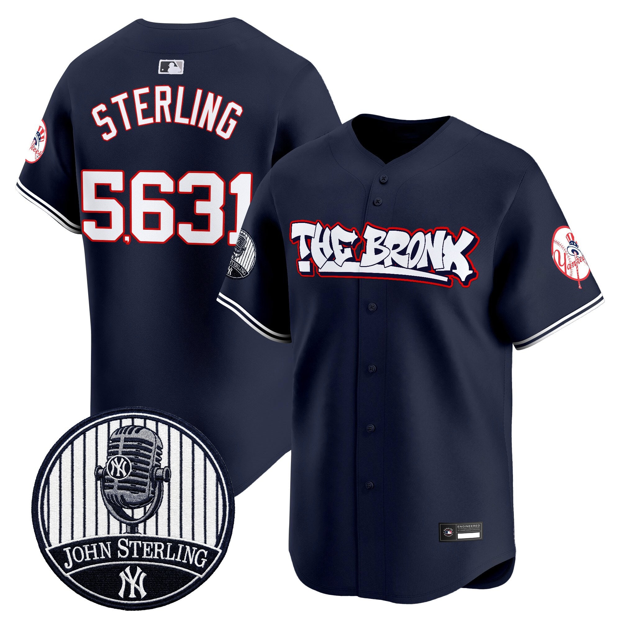 Men's New York Yankees "The Bronx Graffiti" Vapor Premier Limited Jersey - John Sterling Patch - All Stitched