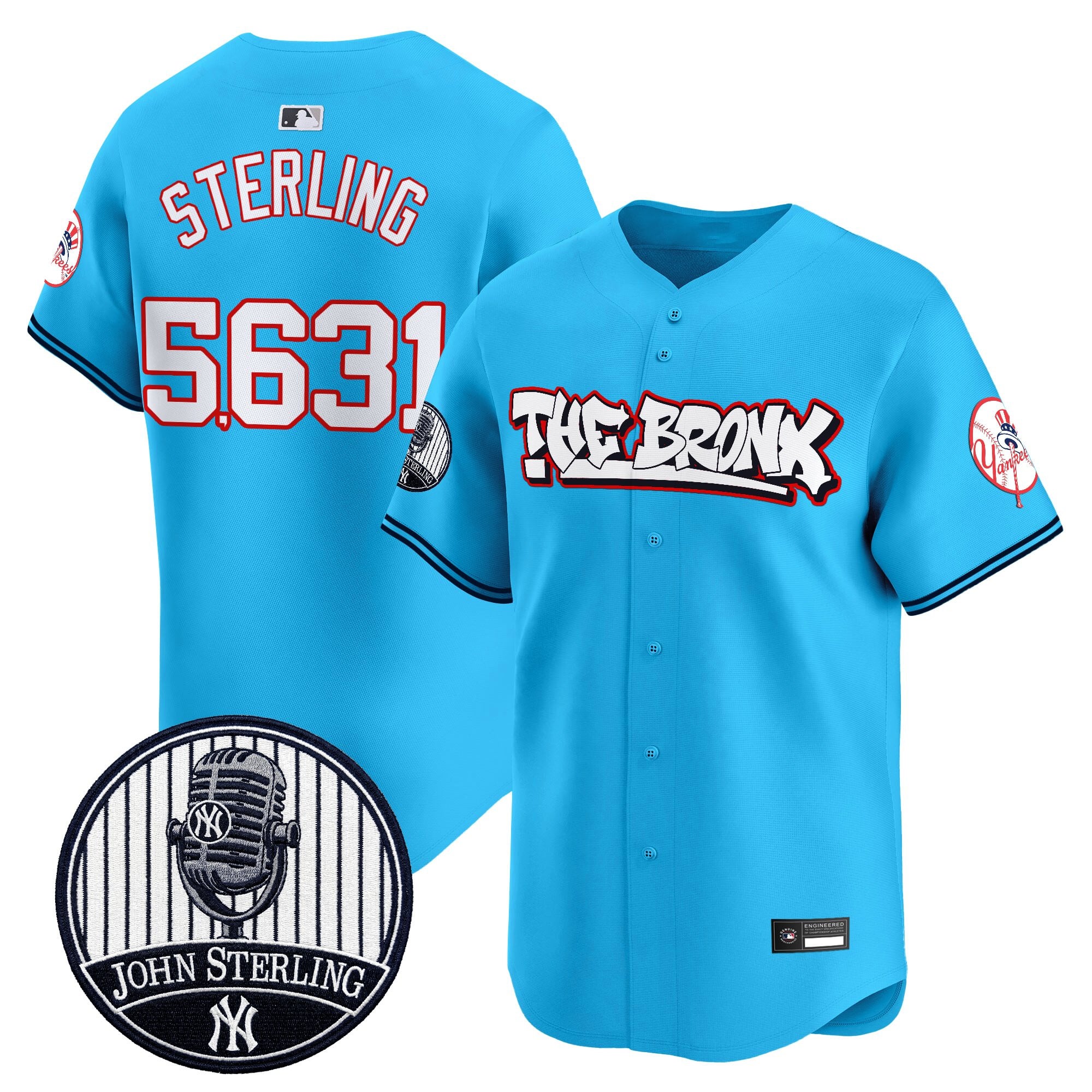 Men's New York Yankees "The Bronx Graffiti" Vapor Premier Limited Jersey - John Sterling Patch - All Stitched
