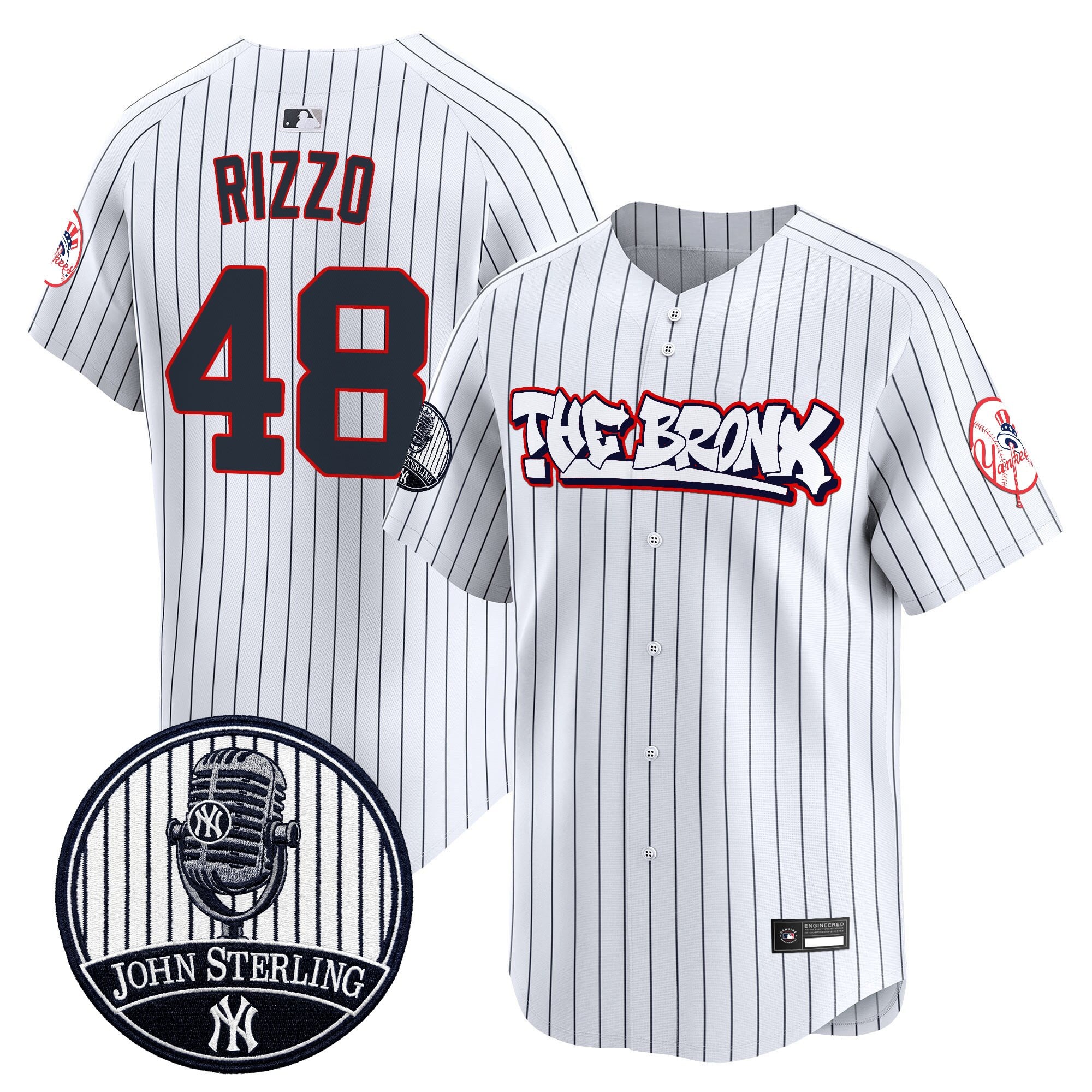 Men's New York Yankees "The Bronx Graffiti" Vapor Premier Limited Jersey - John Sterling Patch - All Stitched