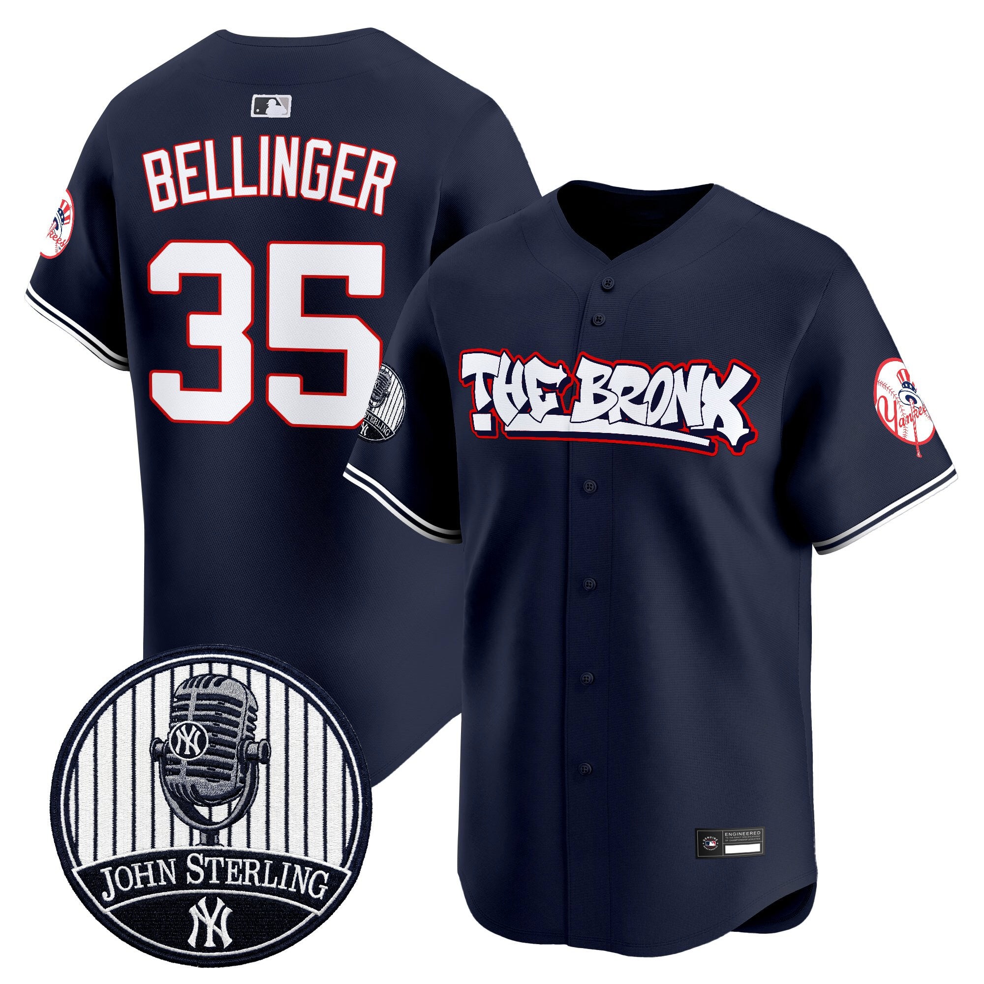 Men's New York Yankees "The Bronx Graffiti" Vapor Premier Limited Jersey - John Sterling Patch - All Stitched