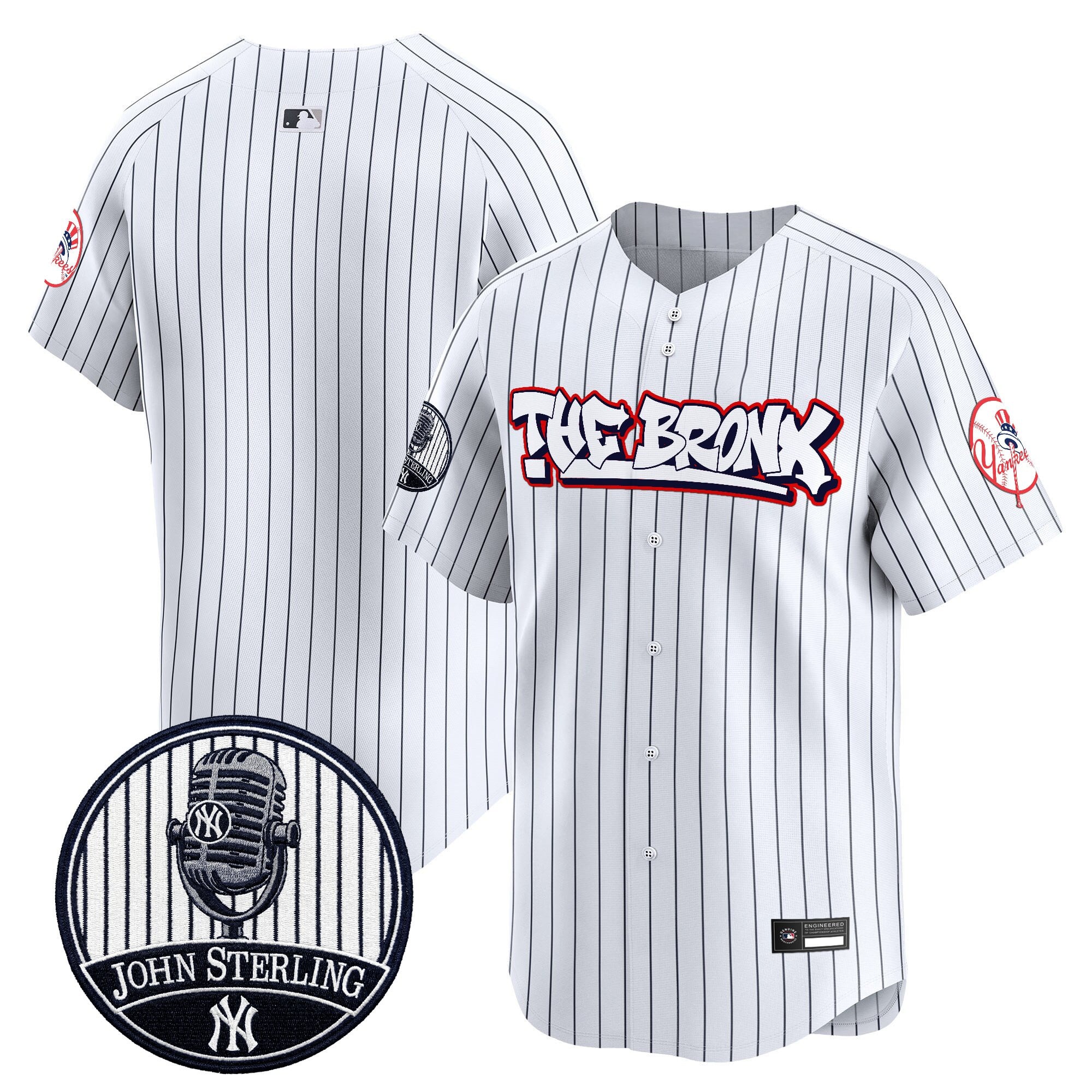 Men's New York Yankees "The Bronx Graffiti" Vapor Premier Limited Jersey - John Sterling Patch - All Stitched