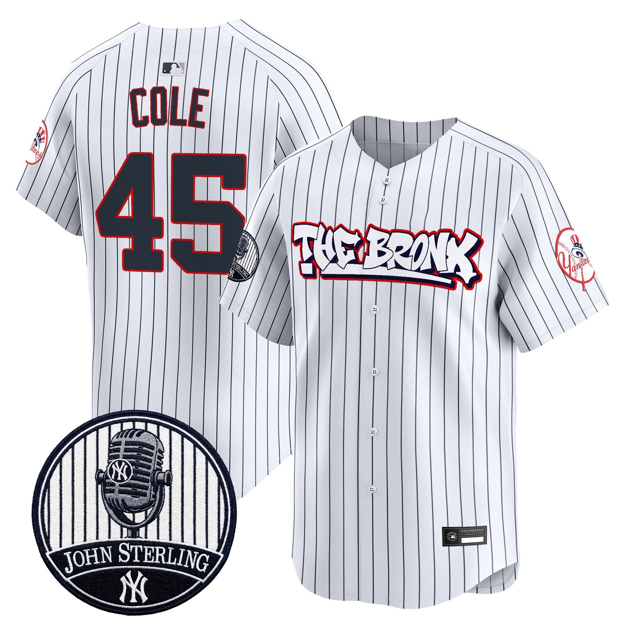 Men's New York Yankees "The Bronx Graffiti" Vapor Premier Limited Jersey - John Sterling Patch - All Stitched