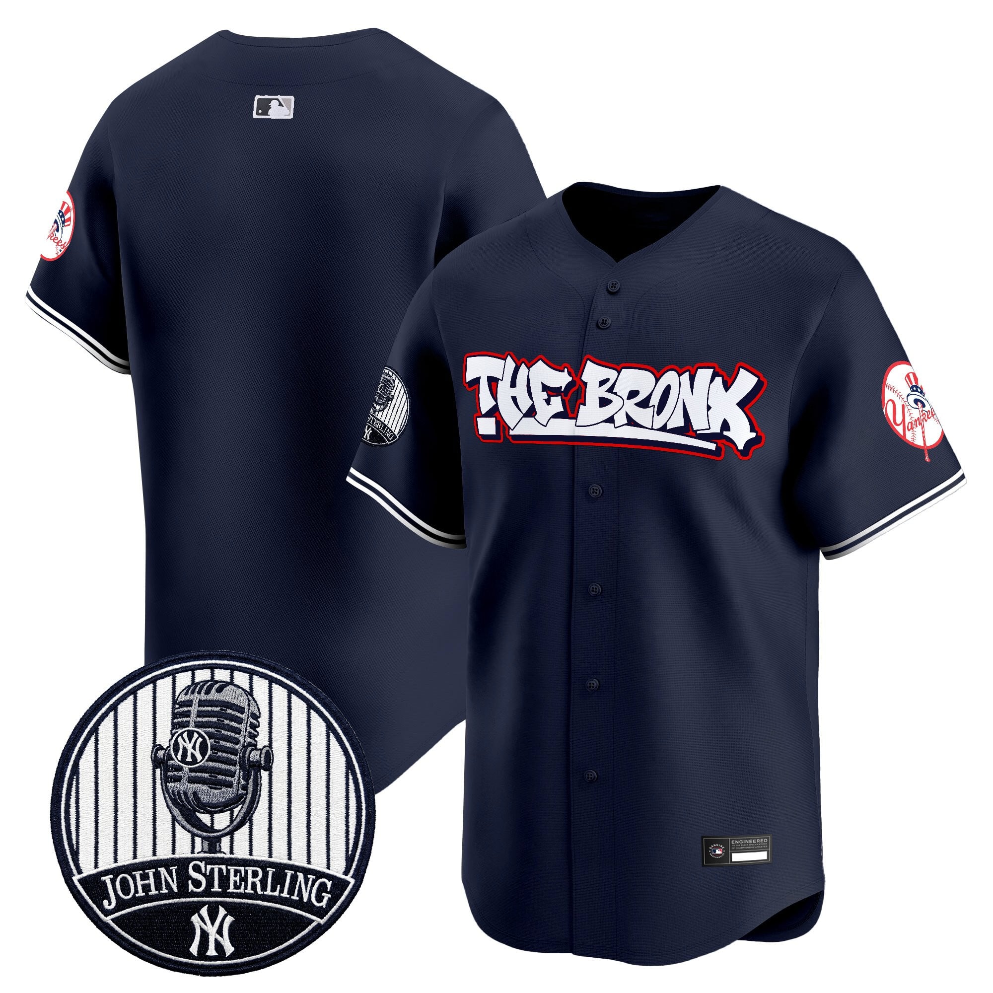 Men's New York Yankees "The Bronx Graffiti" Vapor Premier Limited Jersey - John Sterling Patch - All Stitched