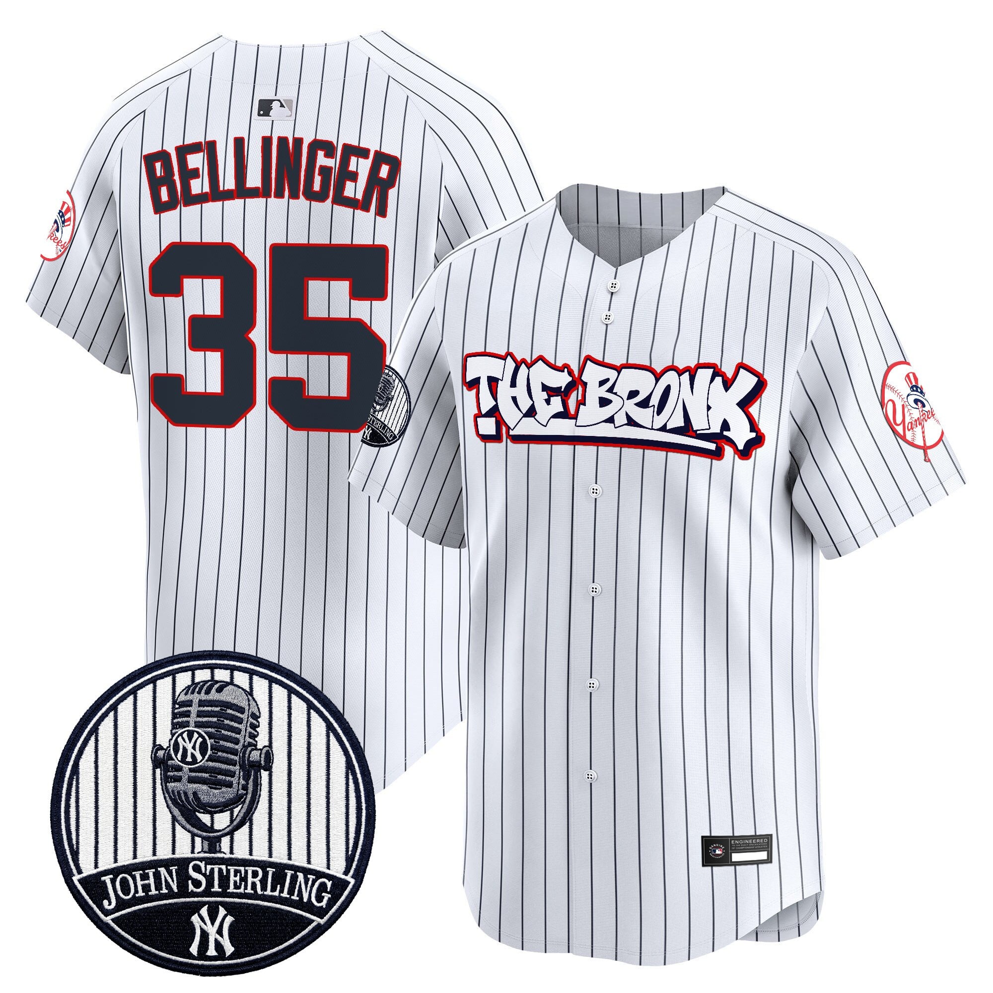 Men's New York Yankees "The Bronx Graffiti" Vapor Premier Limited Jersey - John Sterling Patch - All Stitched