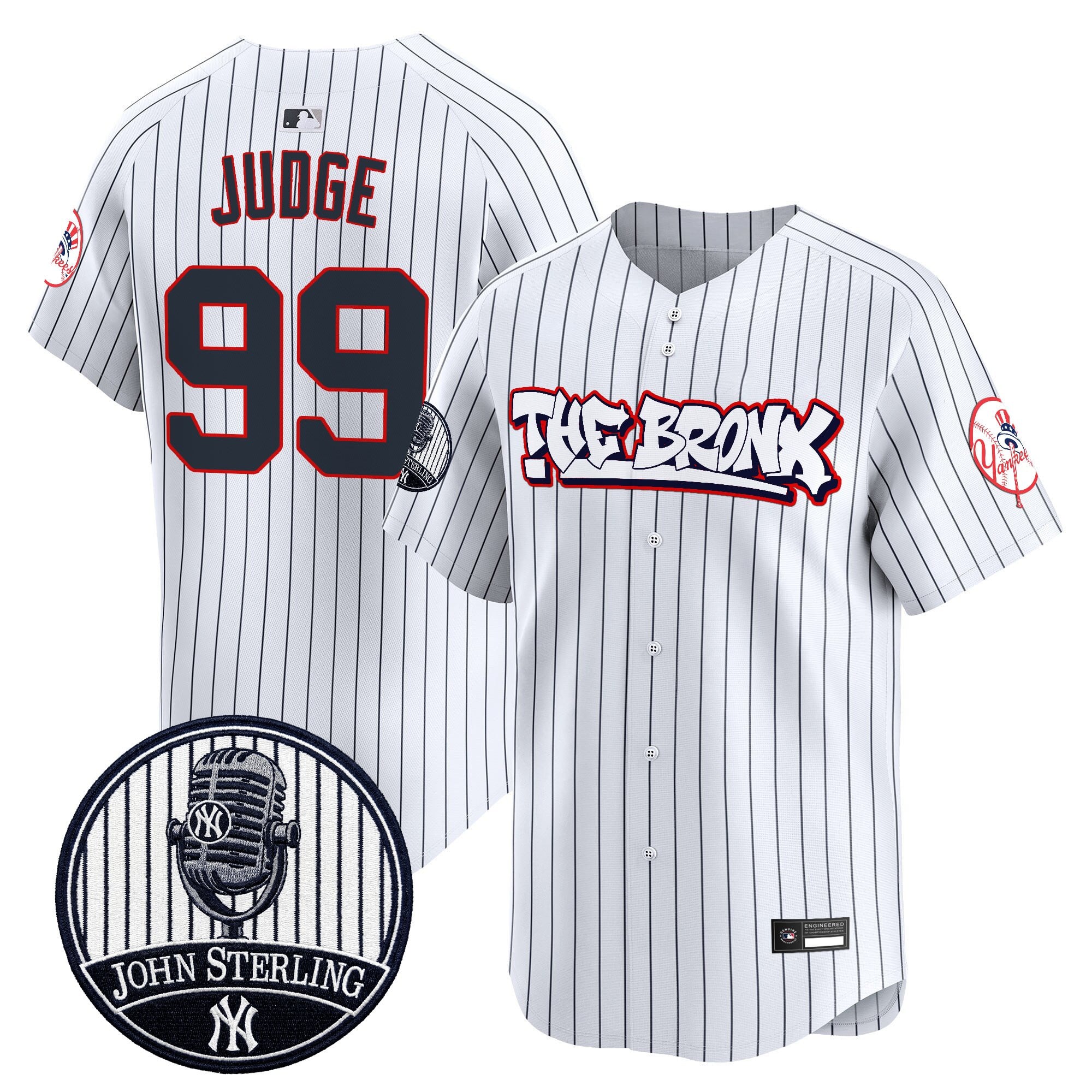 Men's New York Yankees "The Bronx Graffiti" Vapor Premier Limited Jersey - John Sterling Patch - All Stitched
