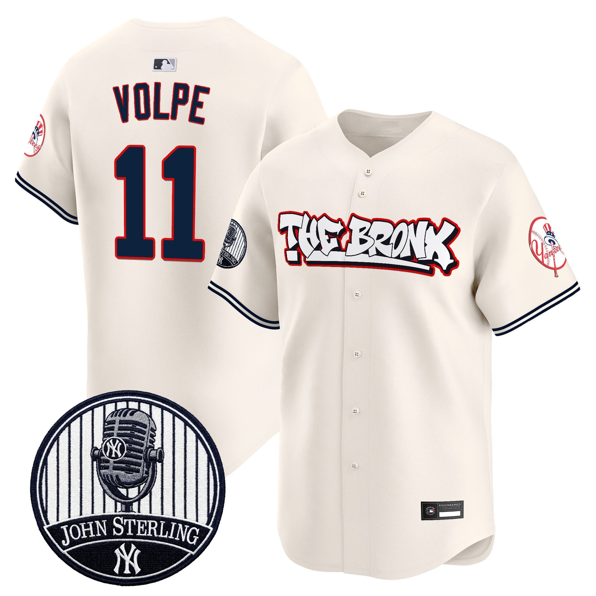 Men's New York Yankees "The Bronx Graffiti" Vapor Premier Limited Jersey - John Sterling Patch - All Stitched