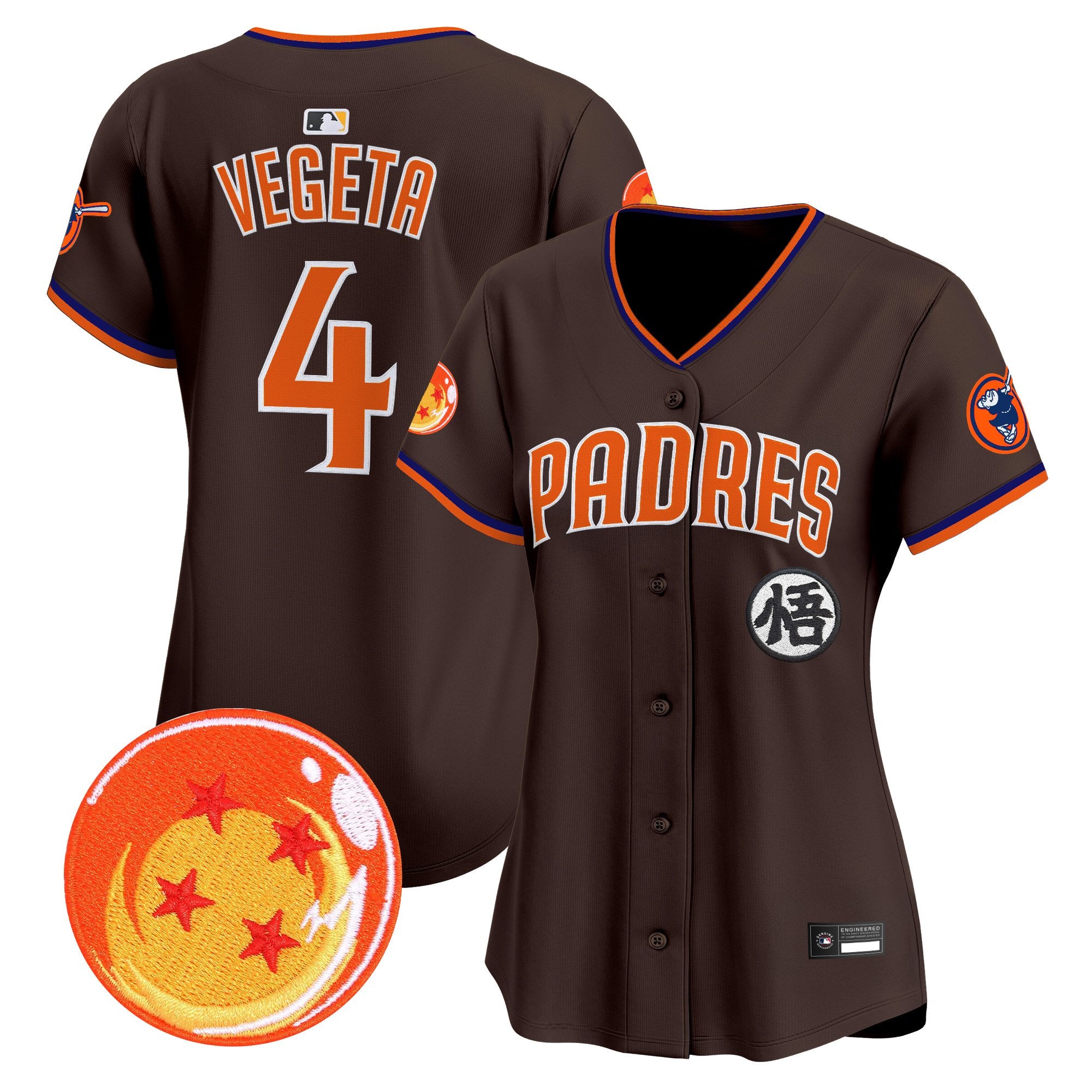 Women's Padres x Dragon Ball Vapor Premier Limited Jersey - All Stitched