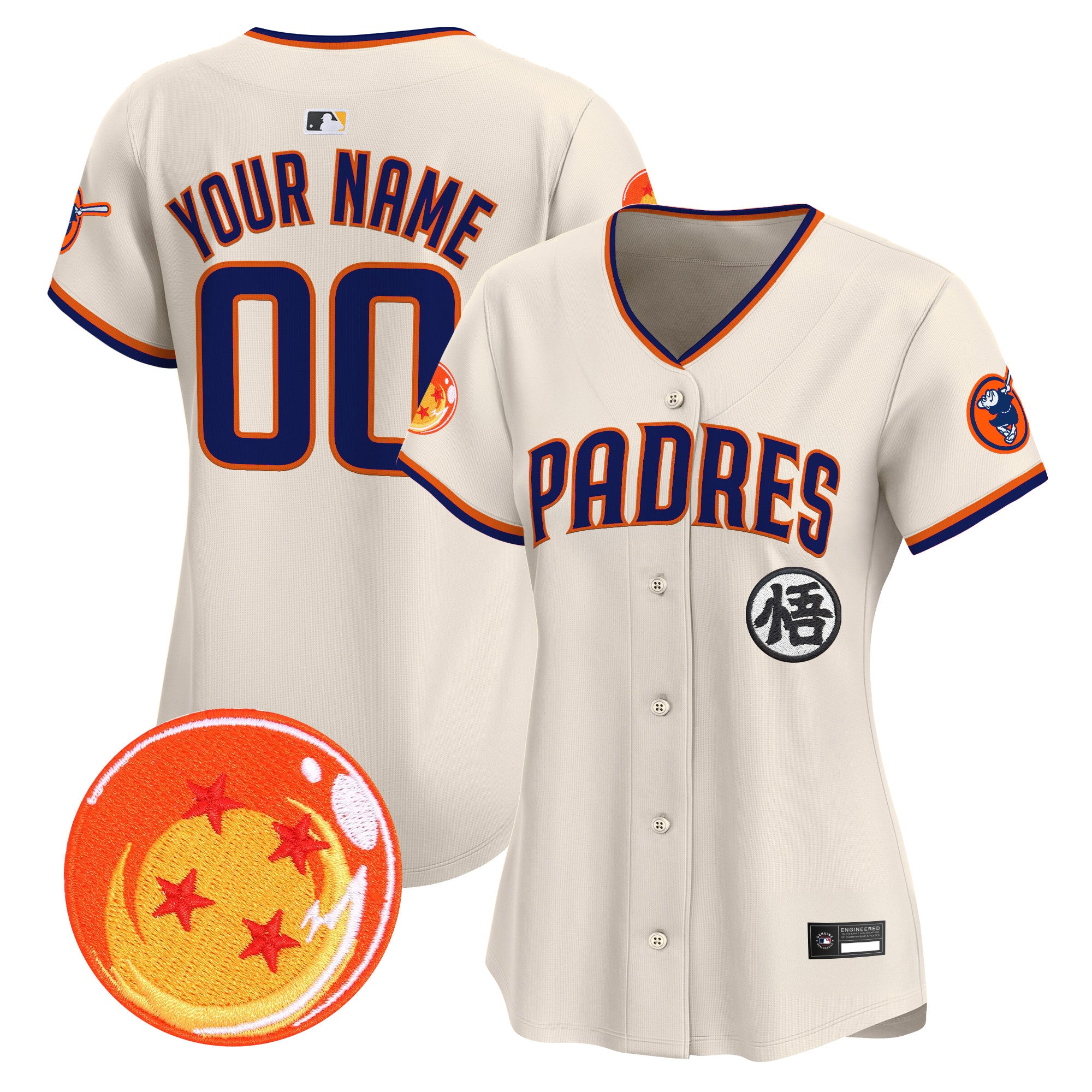 Padres x Dragon Ball Vapor Premier Limited Custom Jersey - All Stitched