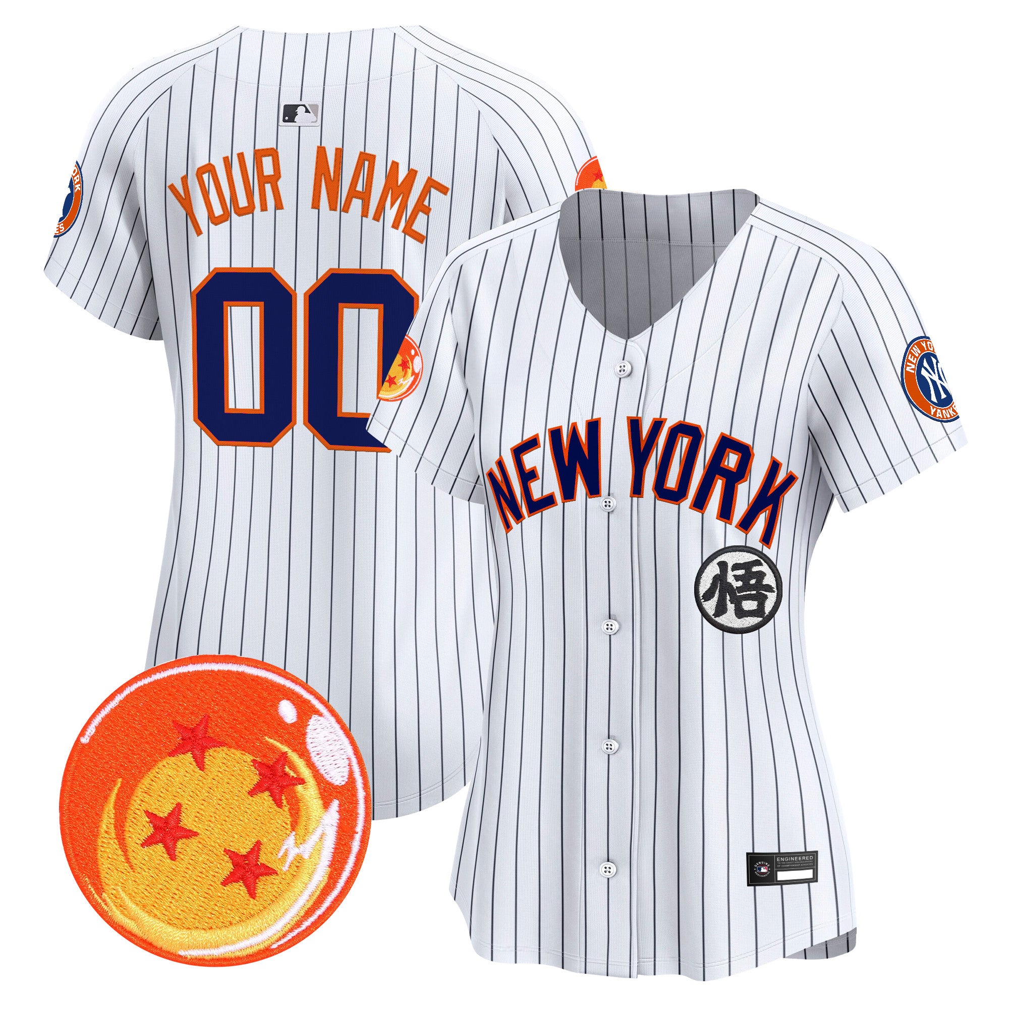 New York Yankees x Dragon Ball Vapor Premier Limited Custom Jersey - All Stitched