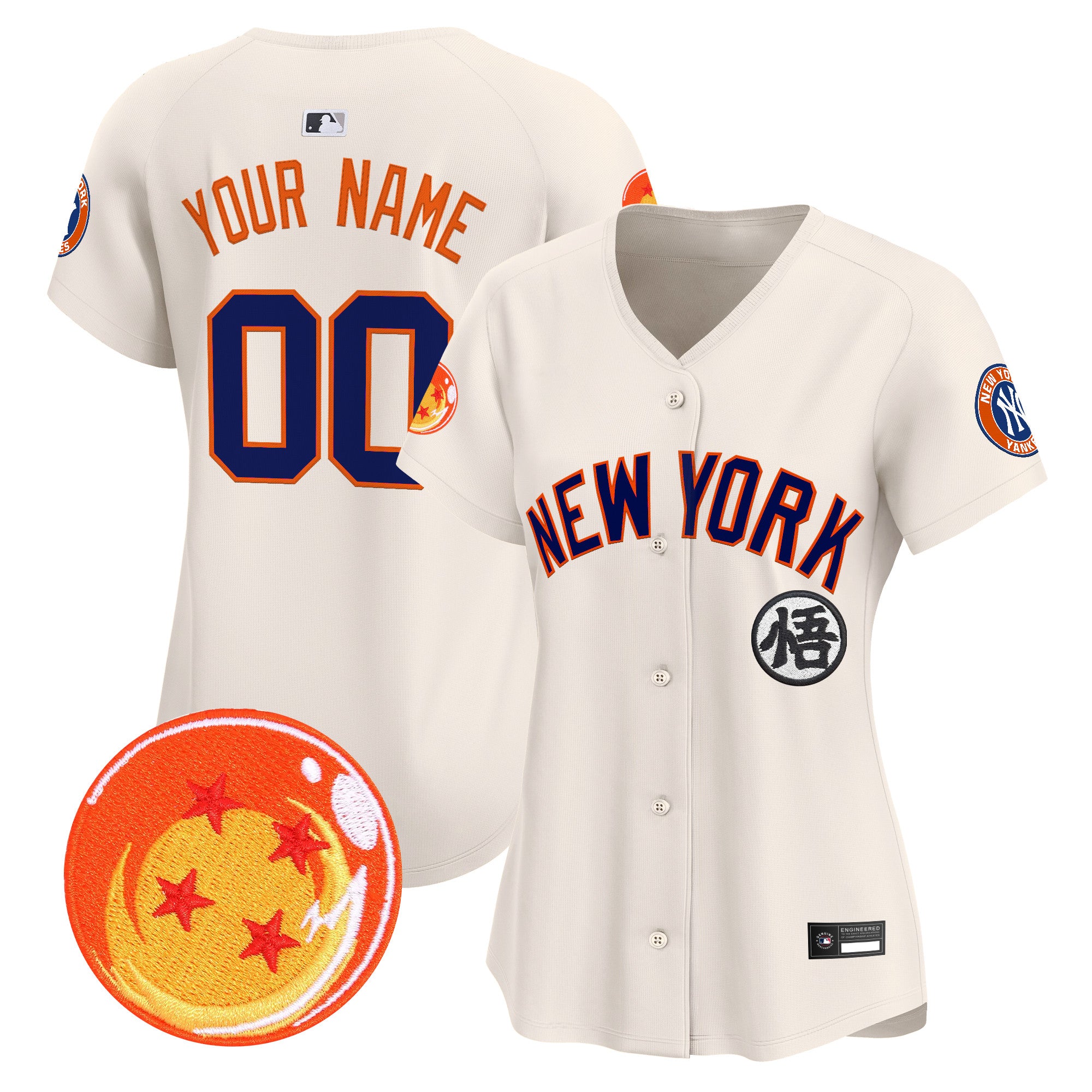 New York Yankees x Dragon Ball Vapor Premier Limited Custom Jersey - All Stitched