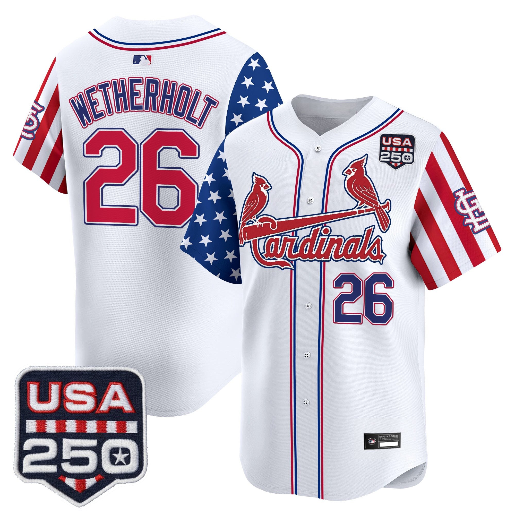 Men's St. Louis Cardinals "America 250 Edition" Vapor Premier Limited Jersey - All Stitched