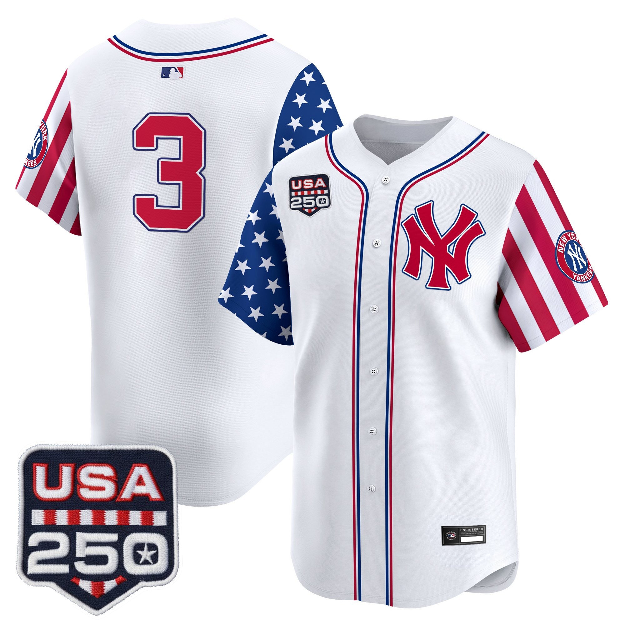 Men's Yankees "America250 Edition" Vapor Premier Limited Jersey V2 - All Stitched