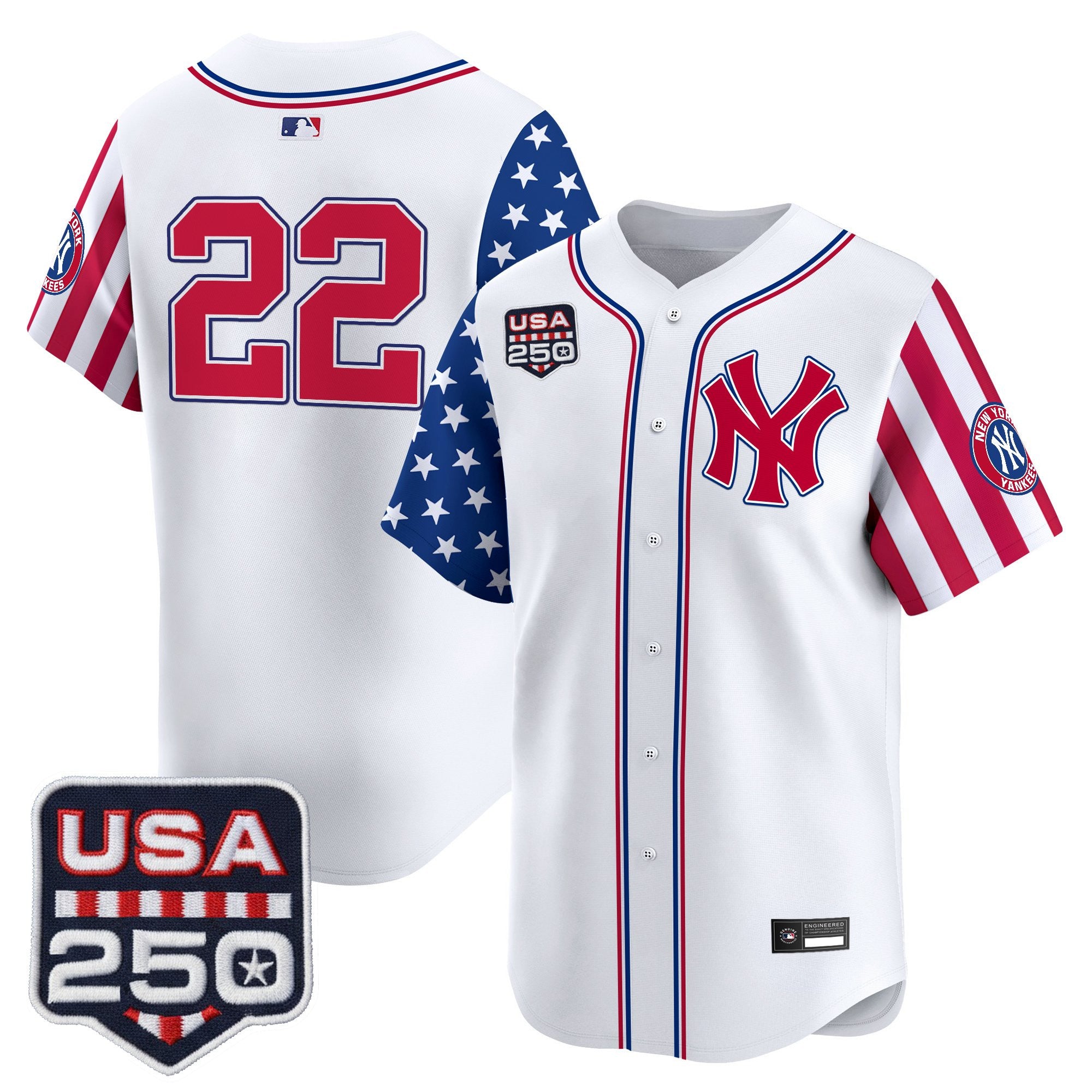 Men's Yankees "America250 Edition" Vapor Premier Limited Jersey V2 - All Stitched