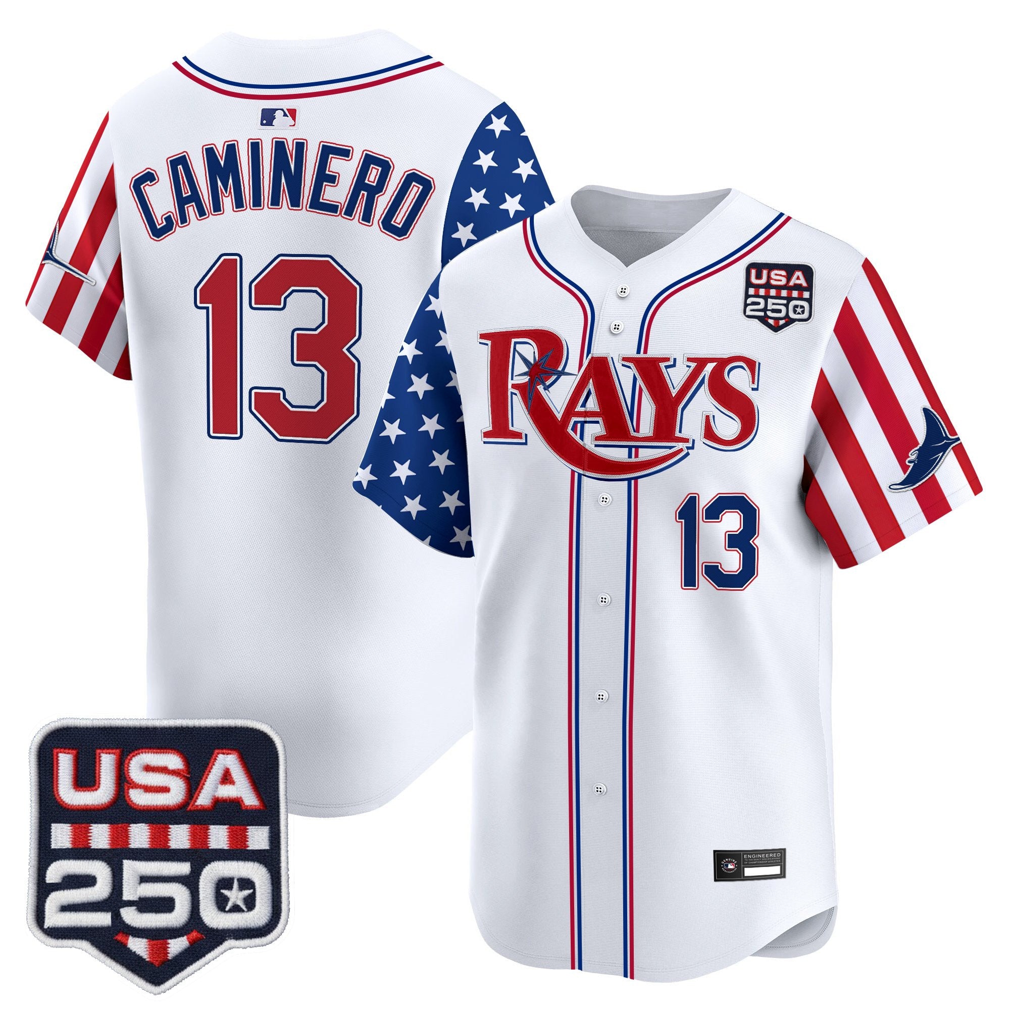 Men's Tampa Bay Rays "America 250 Edition" Vapor Premier Limited Jersey - All Stitched