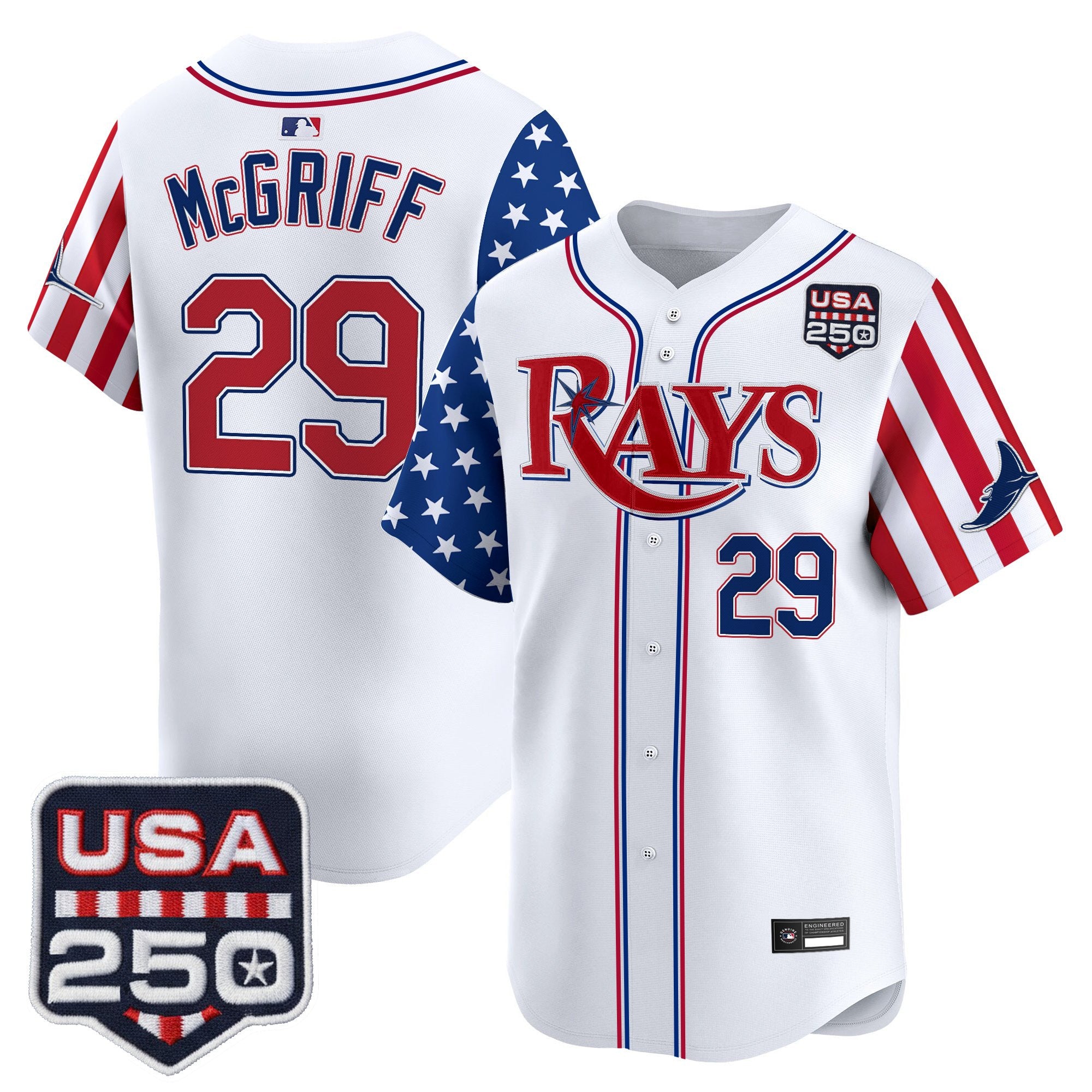 Men's Tampa Bay Rays "America 250 Edition" Vapor Premier Limited Jersey - All Stitched