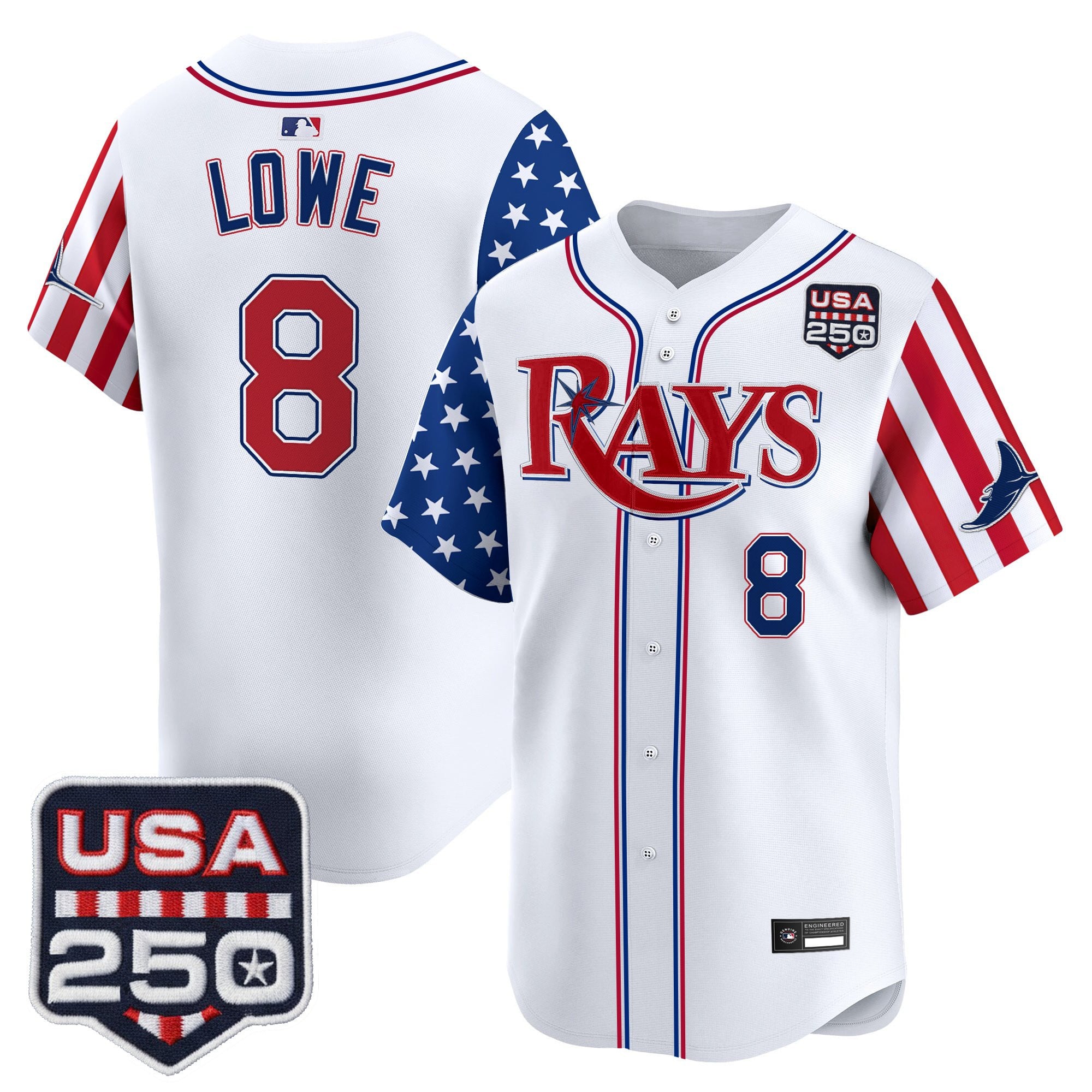 Men's Tampa Bay Rays "America 250 Edition" Vapor Premier Limited Jersey - All Stitched