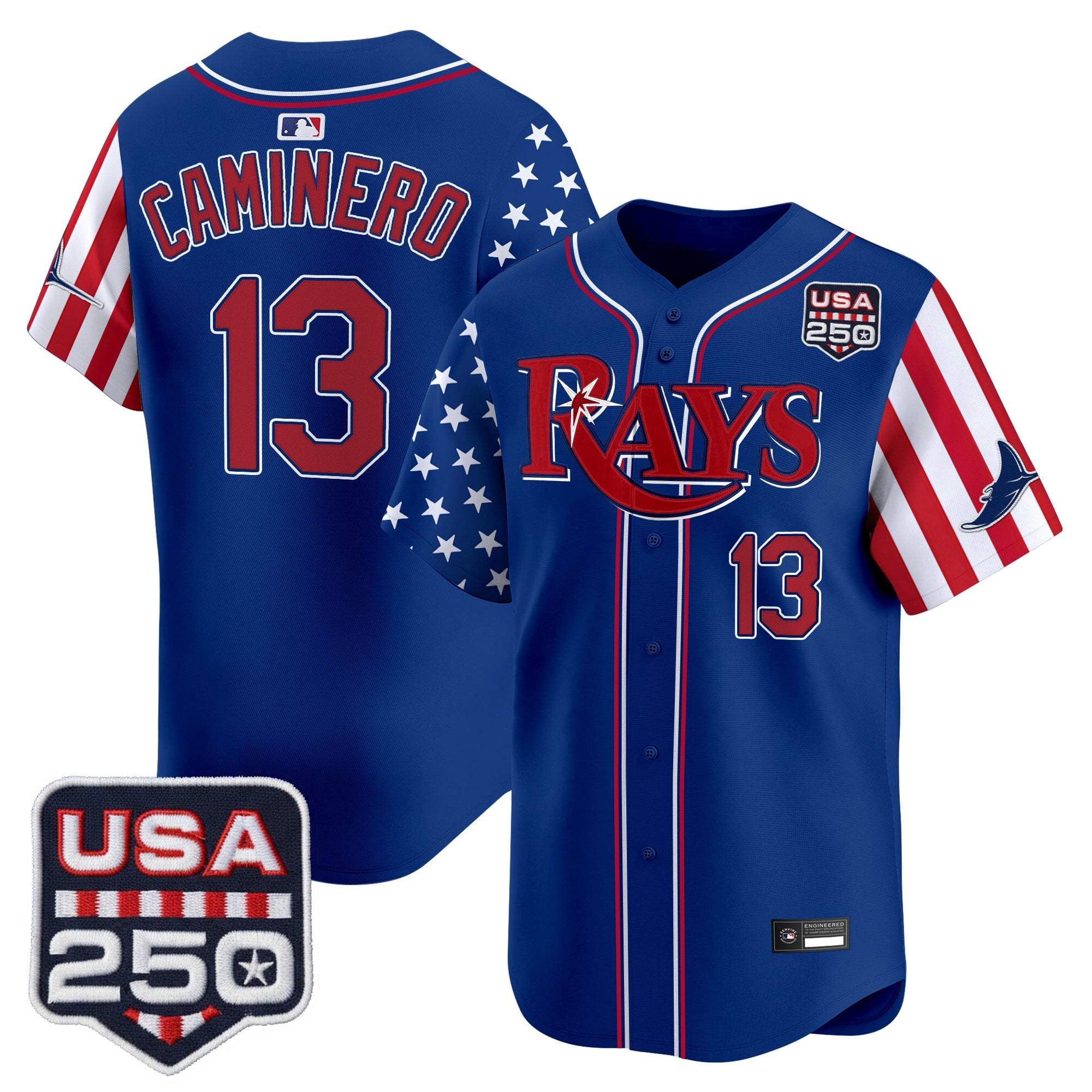 Men's Tampa Bay Rays "America 250 Edition" Vapor Premier Limited Jersey - All Stitched