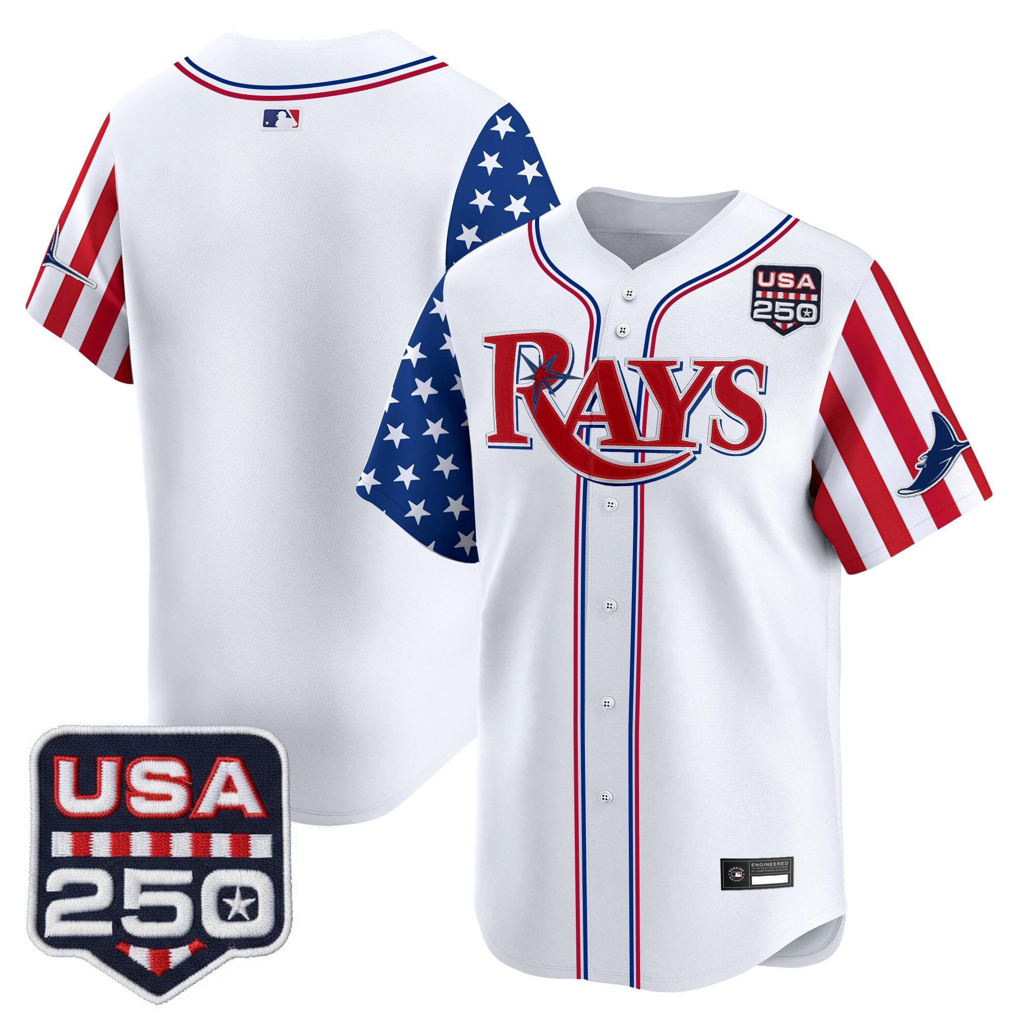 Men's Tampa Bay Rays "America 250 Edition" Vapor Premier Limited Jersey - All Stitched