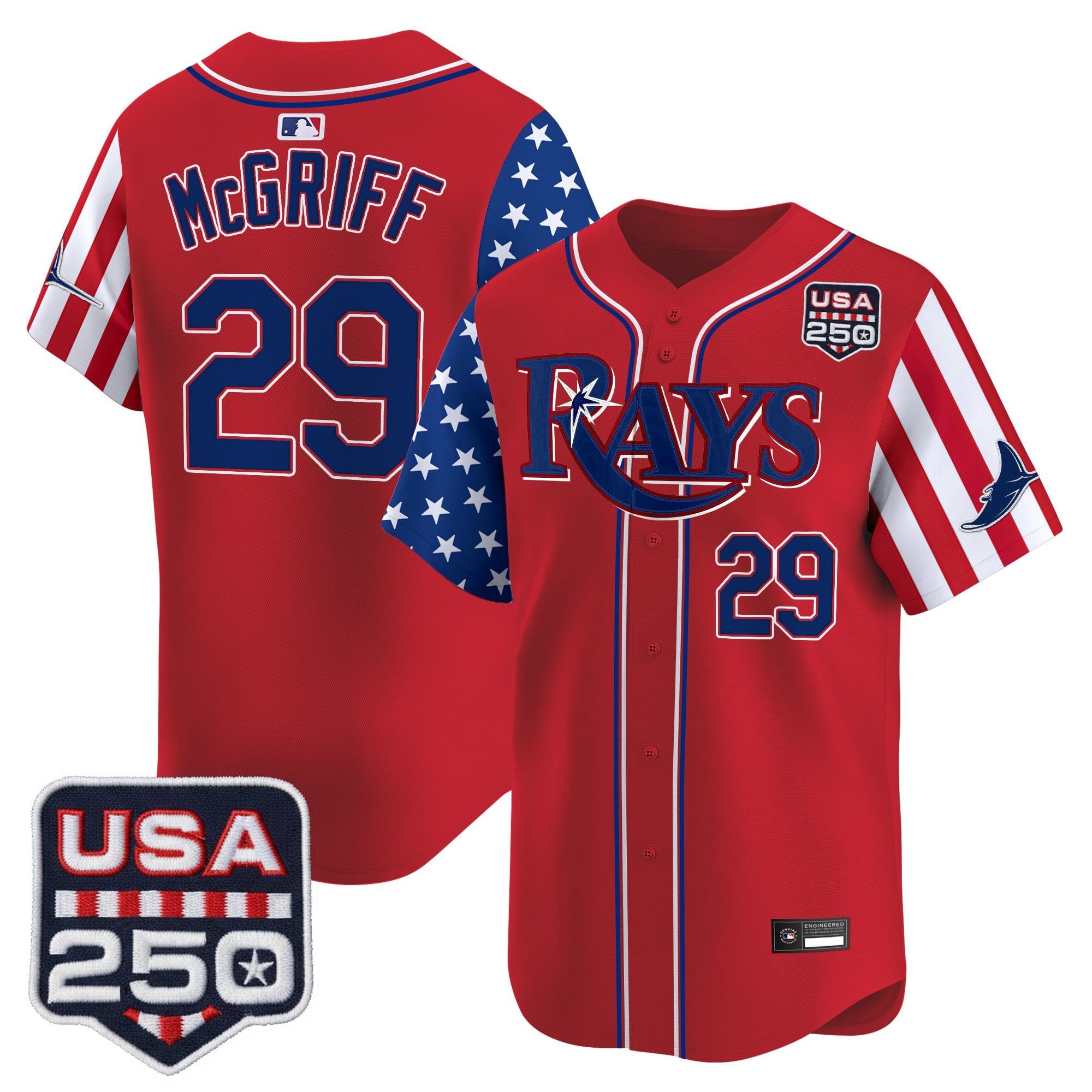 Men's Tampa Bay Rays "America 250 Edition" Vapor Premier Limited Jersey - All Stitched