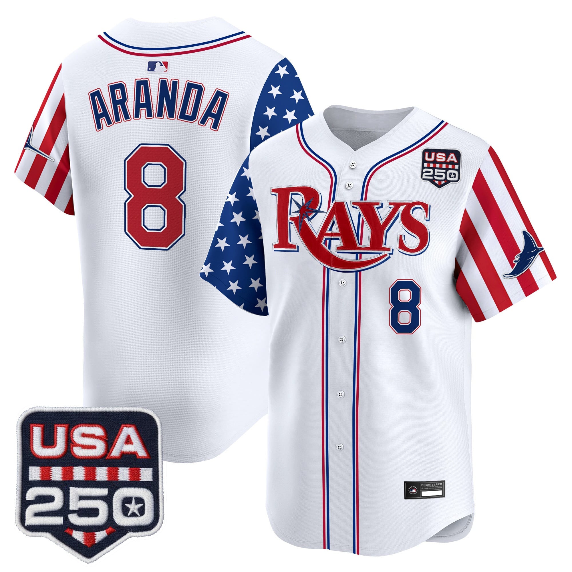 Men's Tampa Bay Rays "America 250 Edition" Vapor Premier Limited Jersey - All Stitched