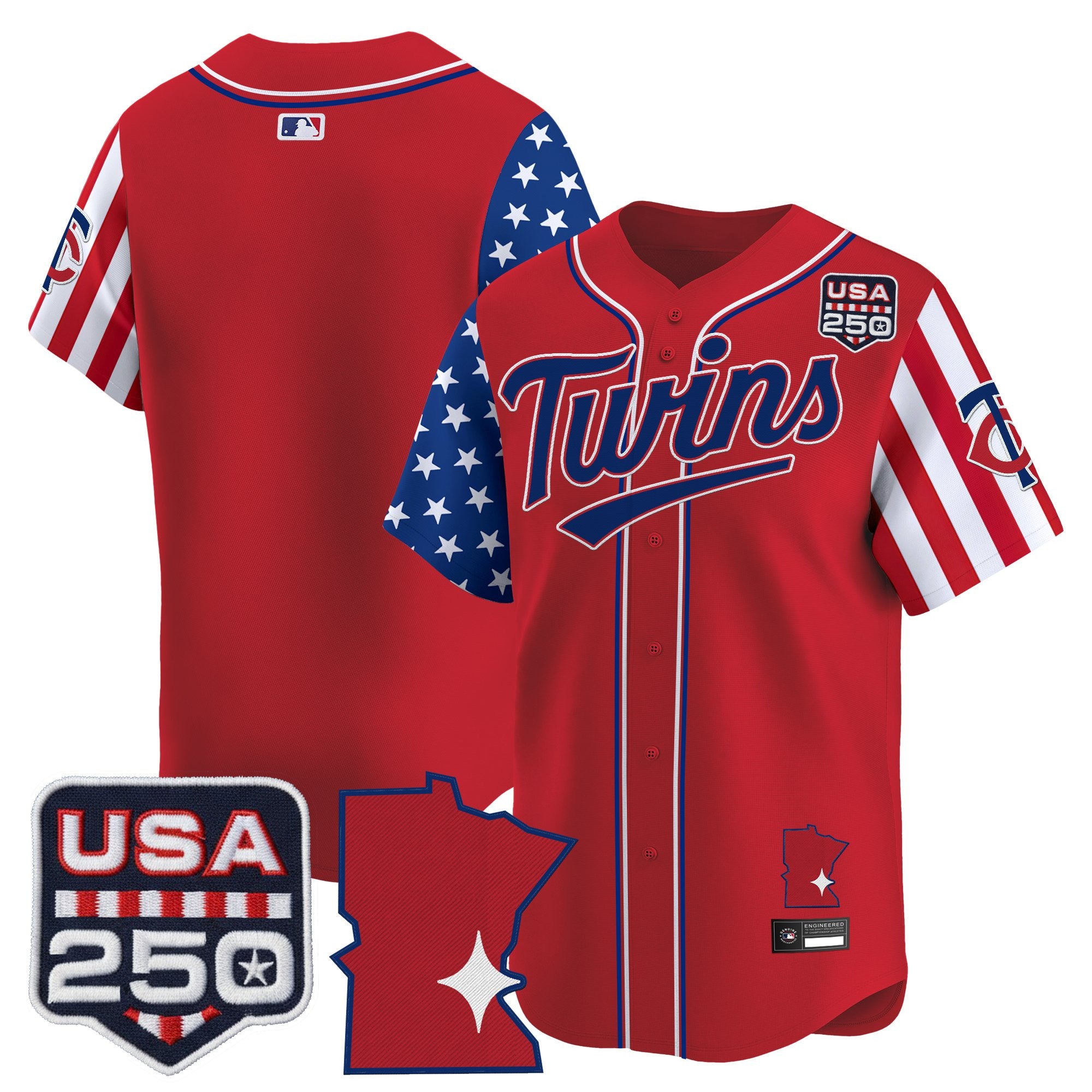 Men's Minnesota Twins "America 250 Edition" Vapor Premier Limited Jersey - All Stitched