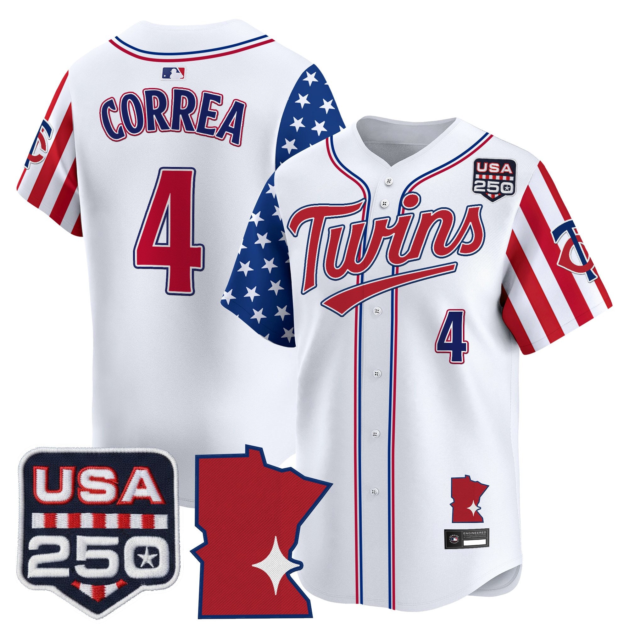 Men's Minnesota Twins "America 250 Edition" Vapor Premier Limited Jersey - All Stitched