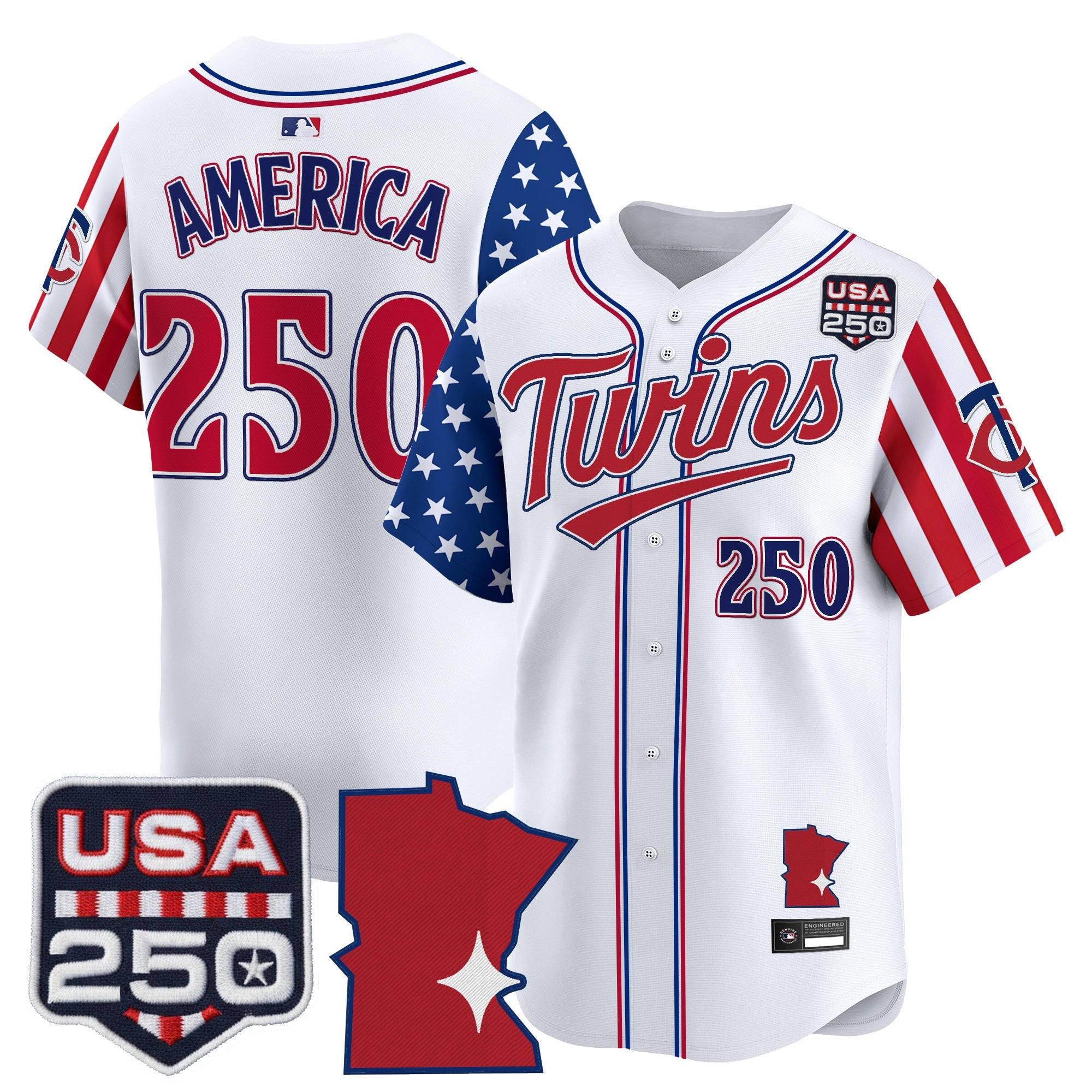 Men's Minnesota Twins "America 250 Edition" Vapor Premier Limited Jersey - All Stitched