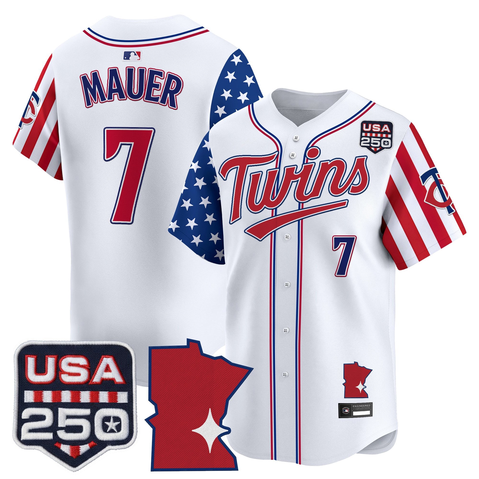 Men's Minnesota Twins "America 250 Edition" Vapor Premier Limited Jersey - All Stitched