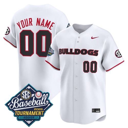 Georgia Bulldogs Baseball Sec Tournament Champions 2026 Vapor Premier Limited Custom Jersey - All Stitched