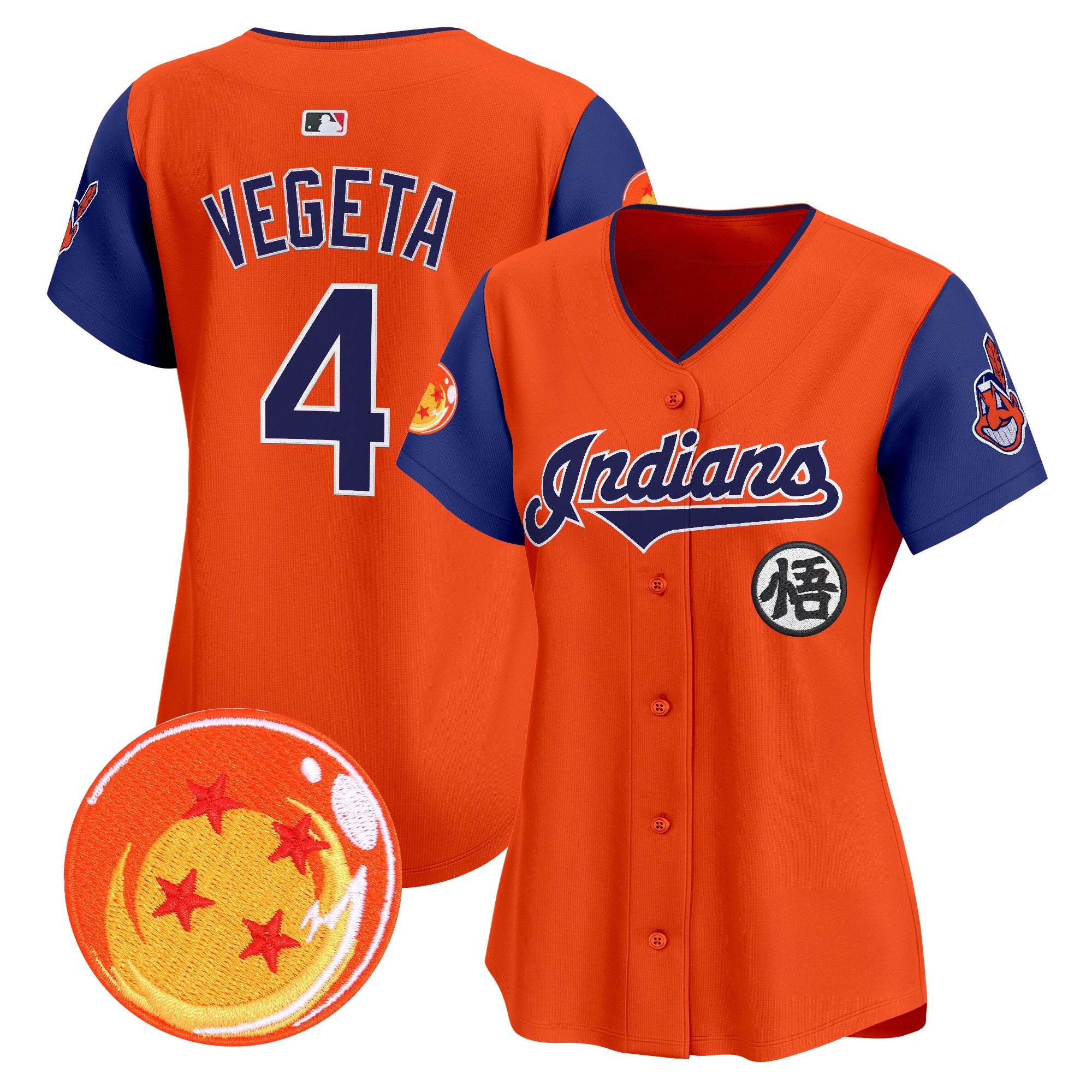 Women's Cleveland Indians x Dragon Ball Vapor Premier Limited Jersey - All Stitched