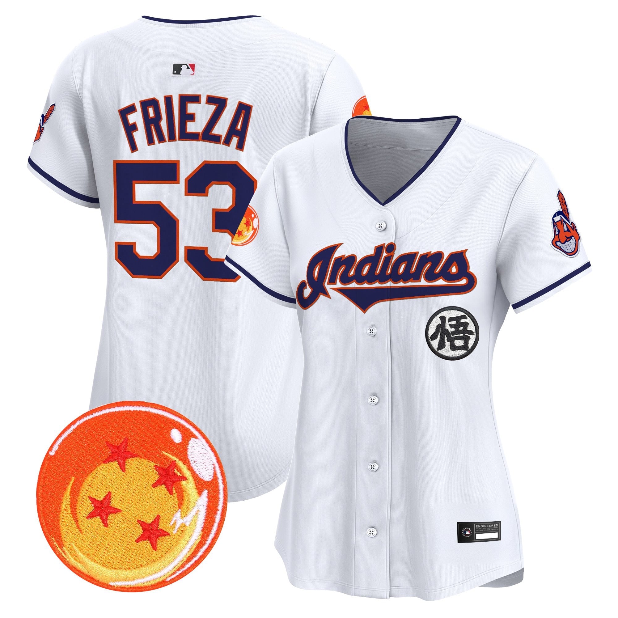 Women's Cleveland Indians x Dragon Ball Vapor Premier Limited Jersey - All Stitched