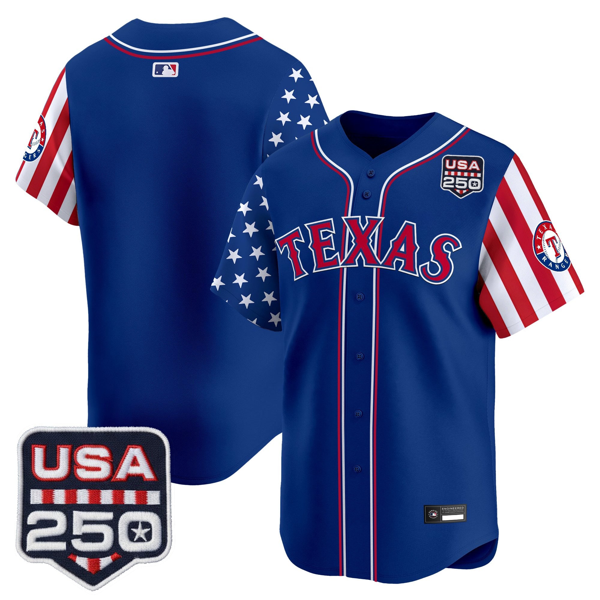 Men's Texas Rangers "America 250 Edition" Vapor Premier Limited Jersey - All Stitched