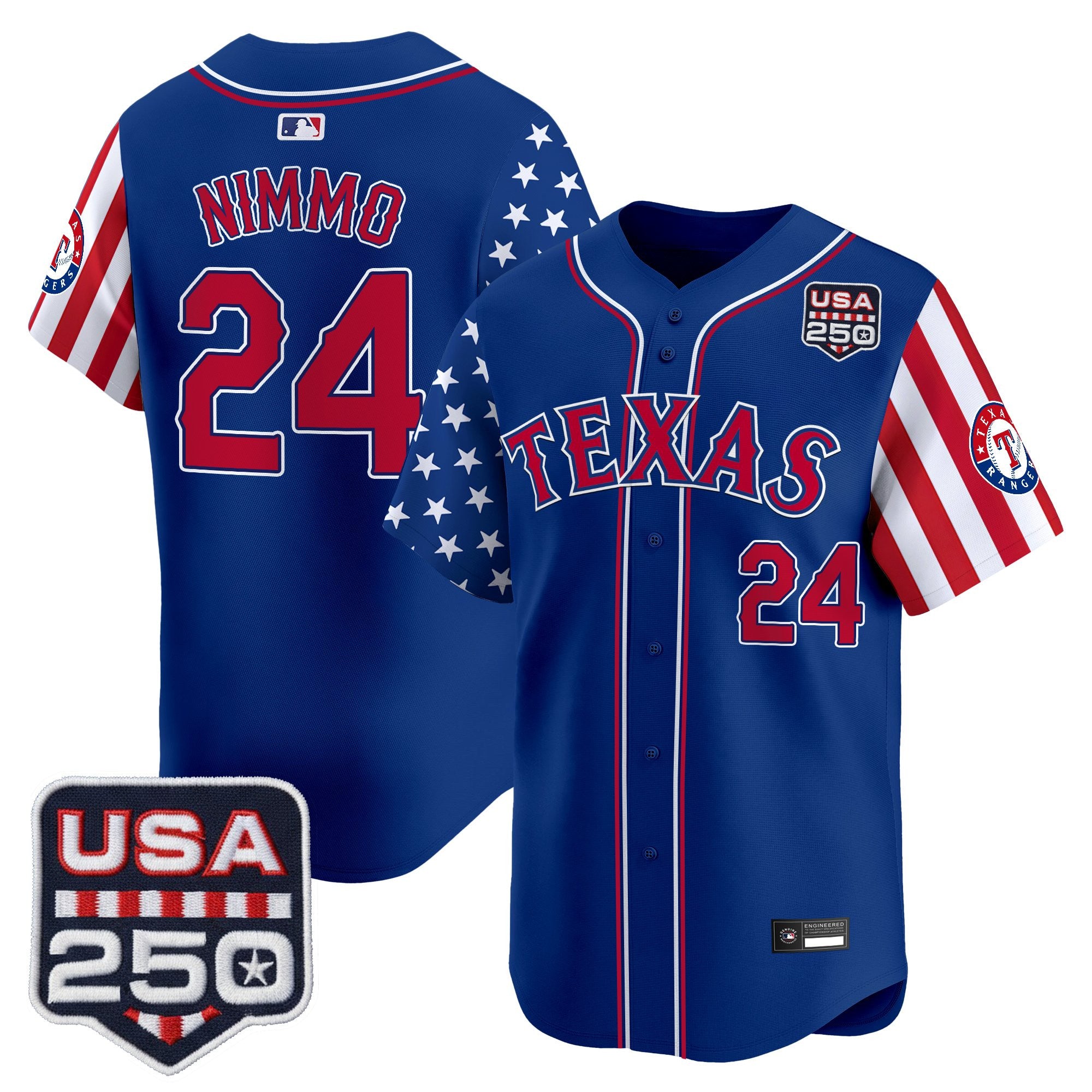 Men's Texas Rangers "America 250 Edition" Vapor Premier Limited Jersey - All Stitched