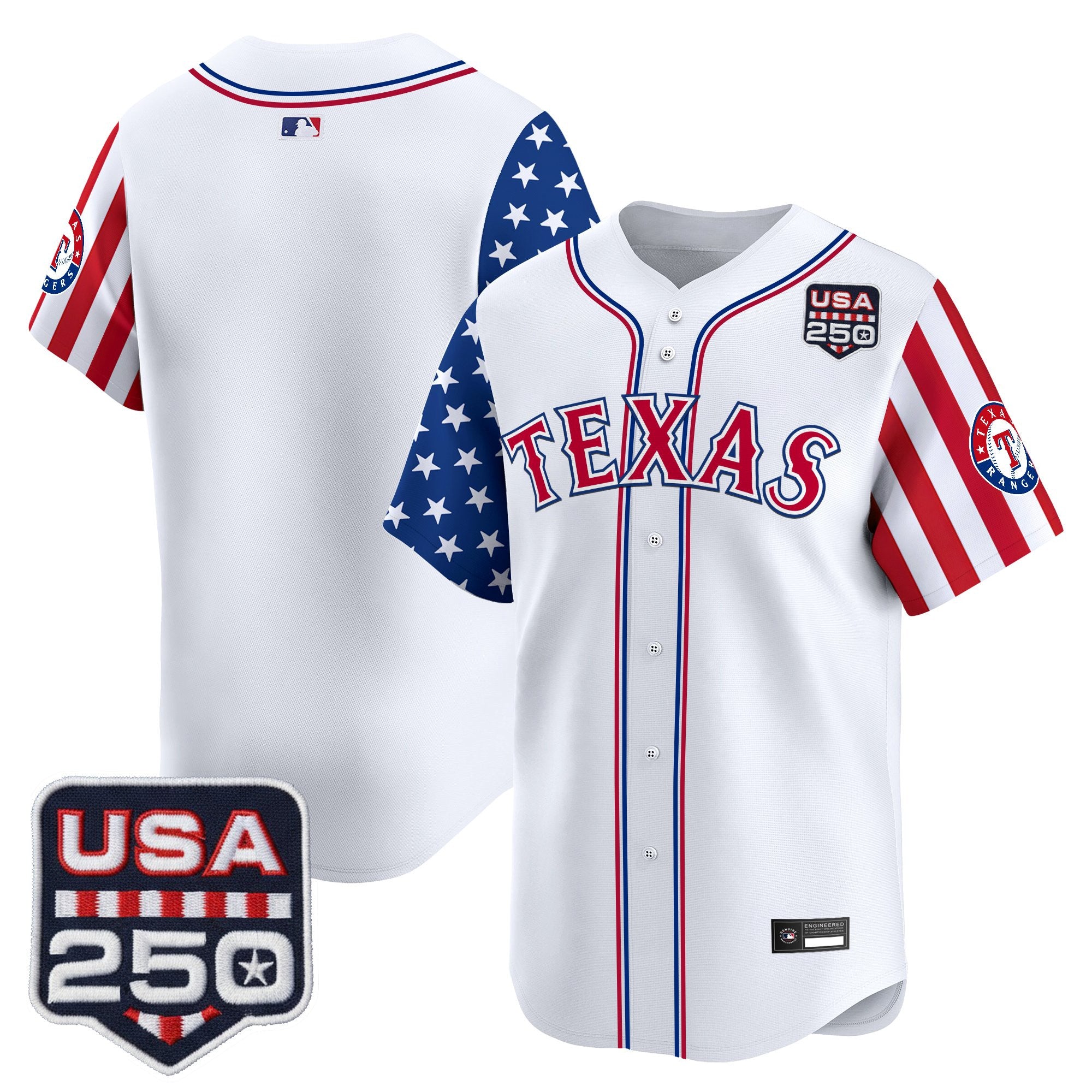Men's Texas Rangers "America 250 Edition" Vapor Premier Limited Jersey - All Stitched
